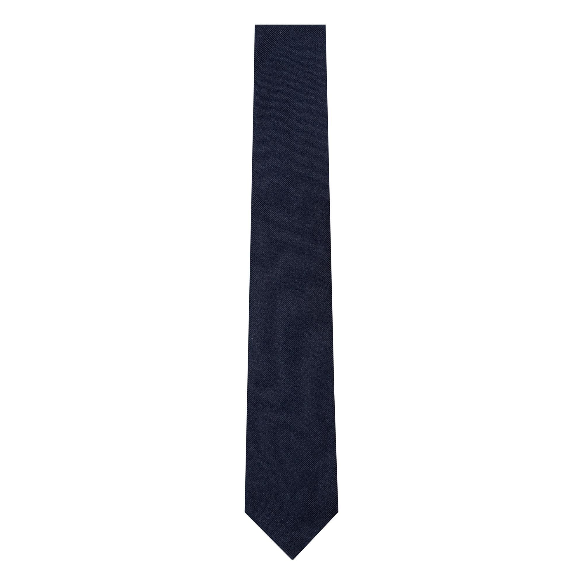 Solid blue navy tie
