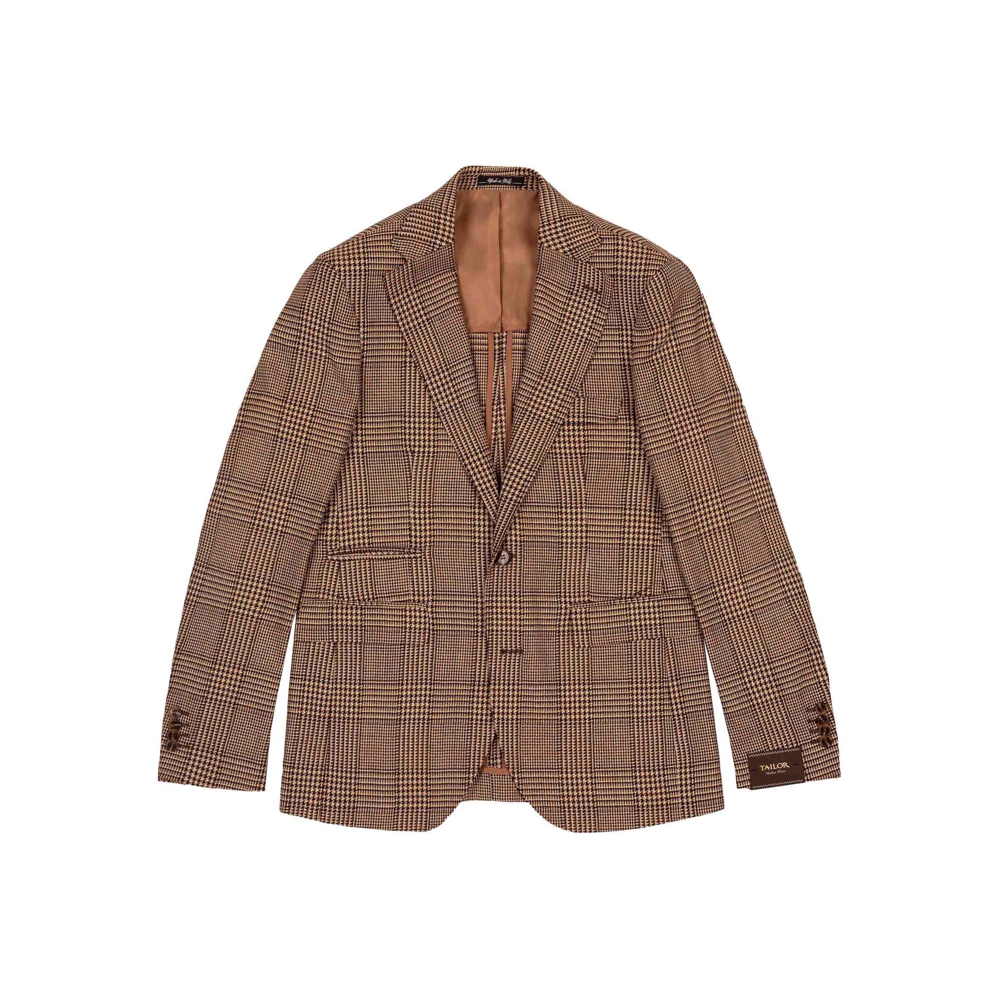 Brown Prince Of Wales Check Jacket