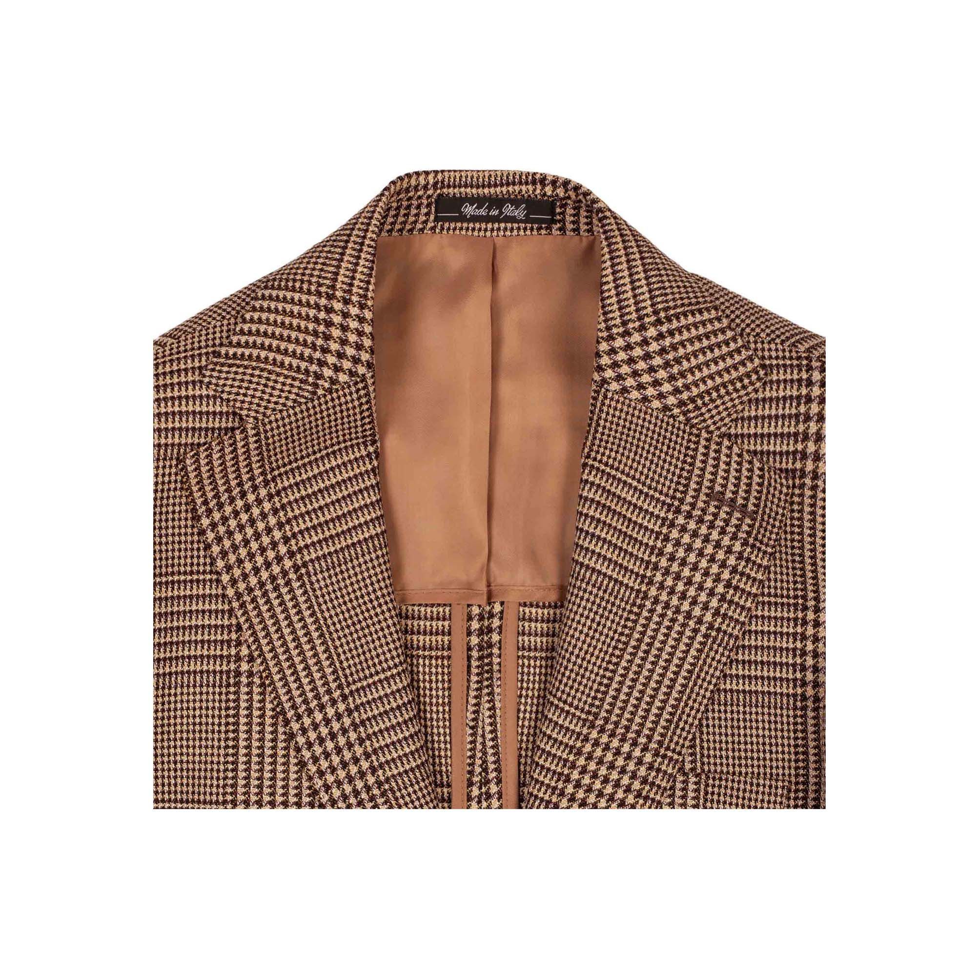 Brown Prince Of Wales Check Jacket