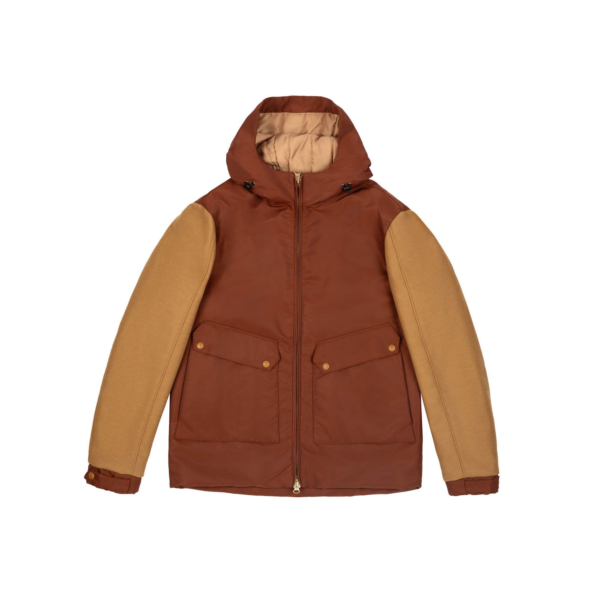 Men's Light Brown Hooded Jacket