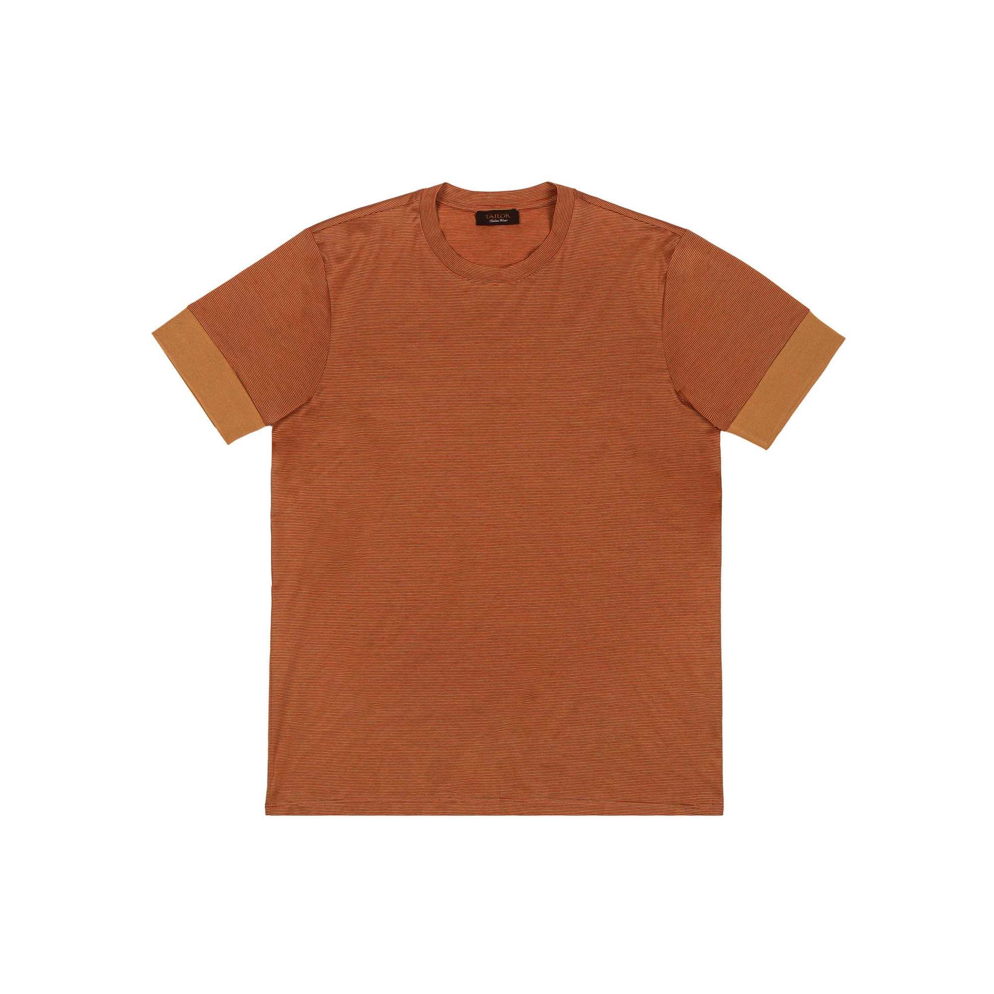 Men's striped t-shirt orange