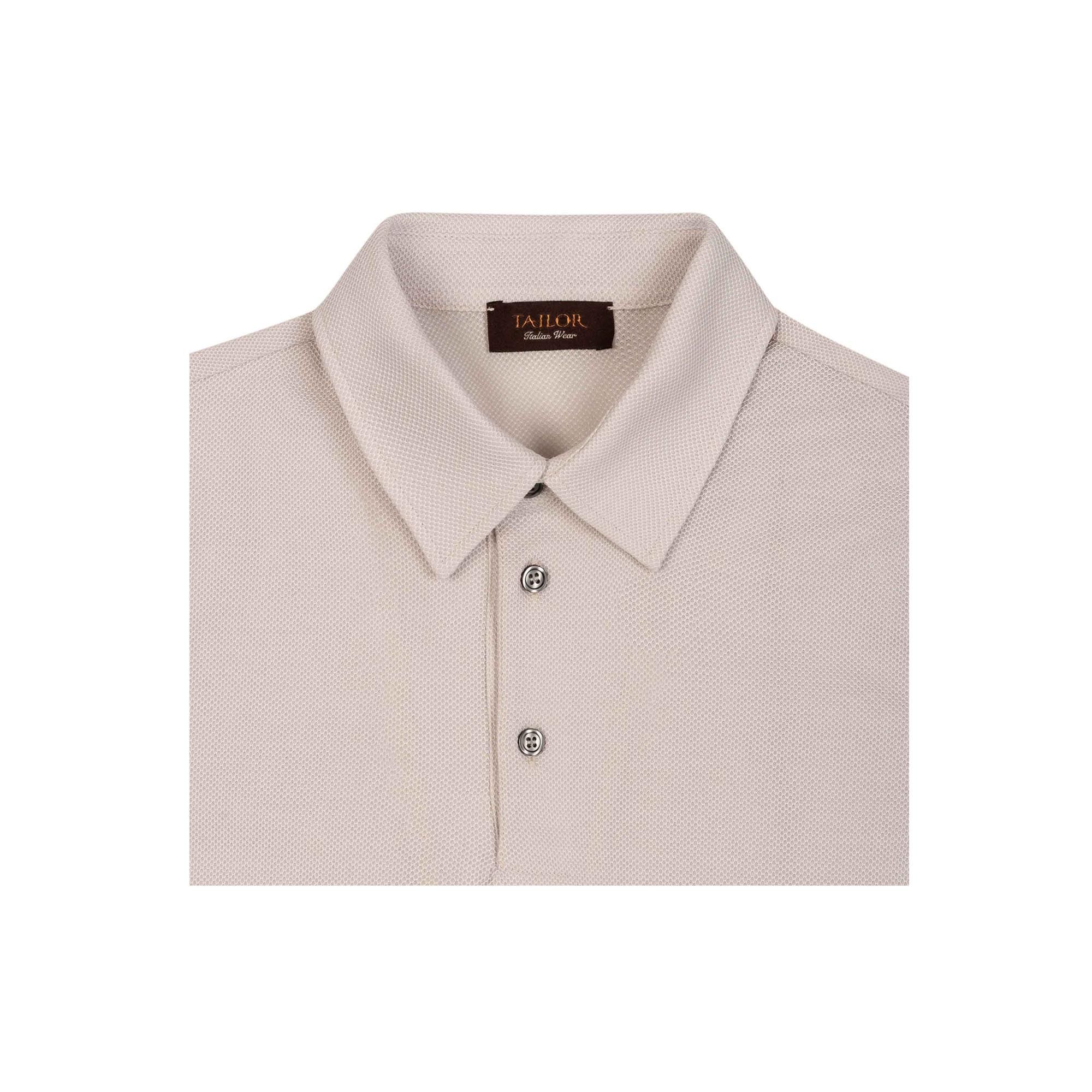 Men's off-white polo shirt