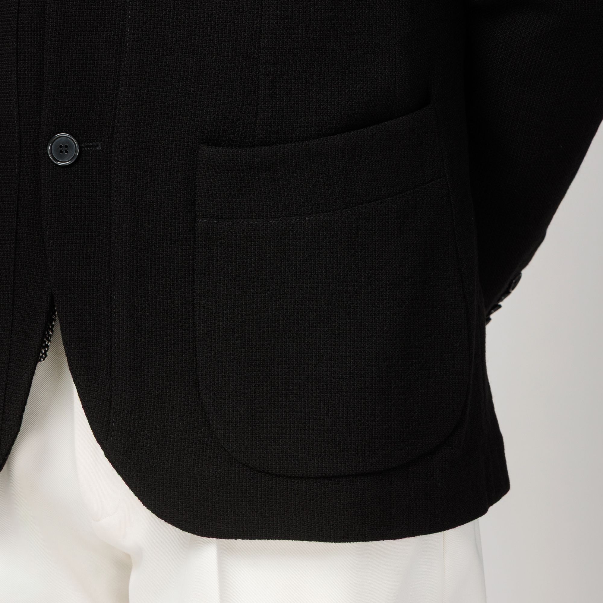 Total Look – Black Minimal Wool Coreana Blazer