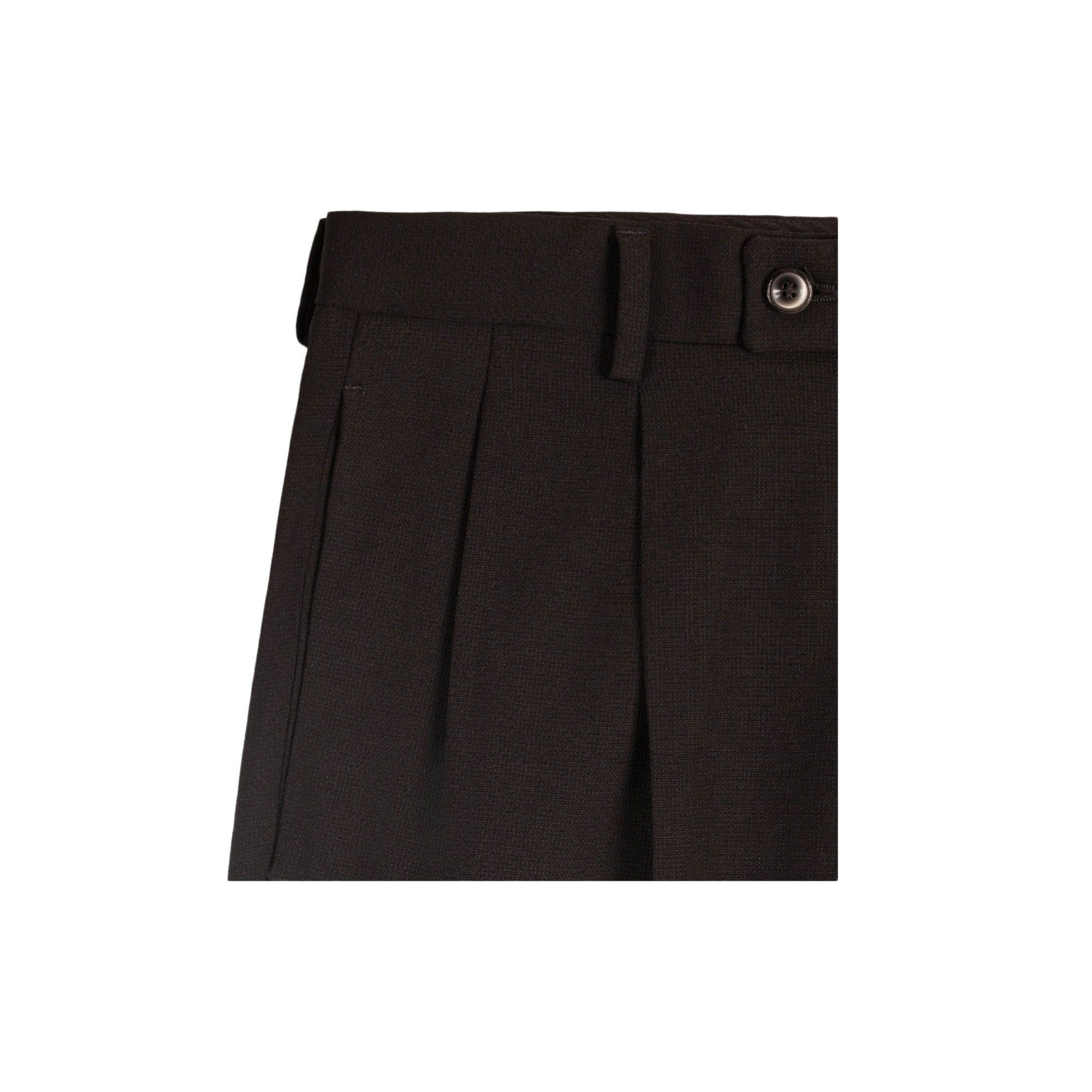 Double Pleated Black Trousers For Men