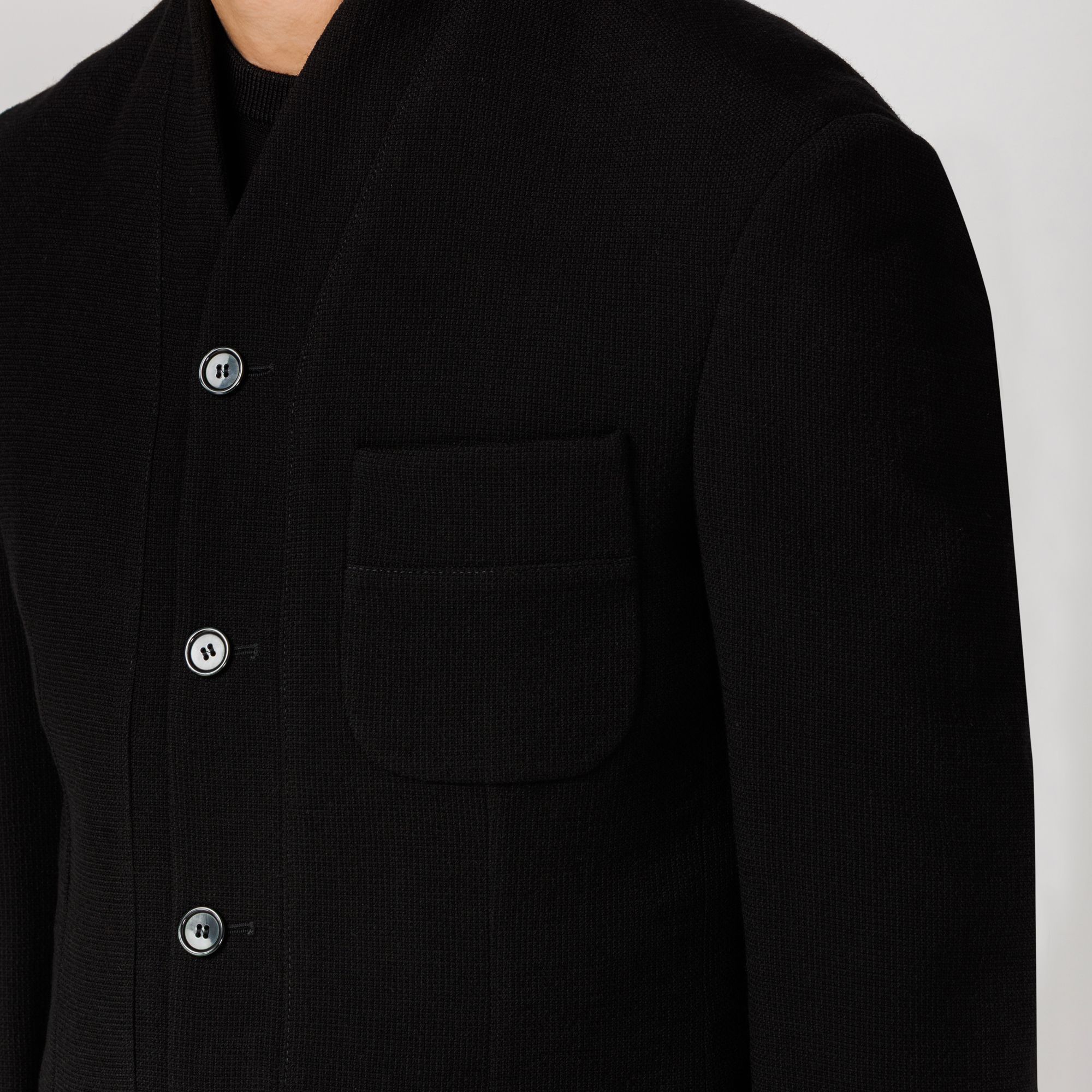 Total Look – Black Minimal Wool Coreana Blazer