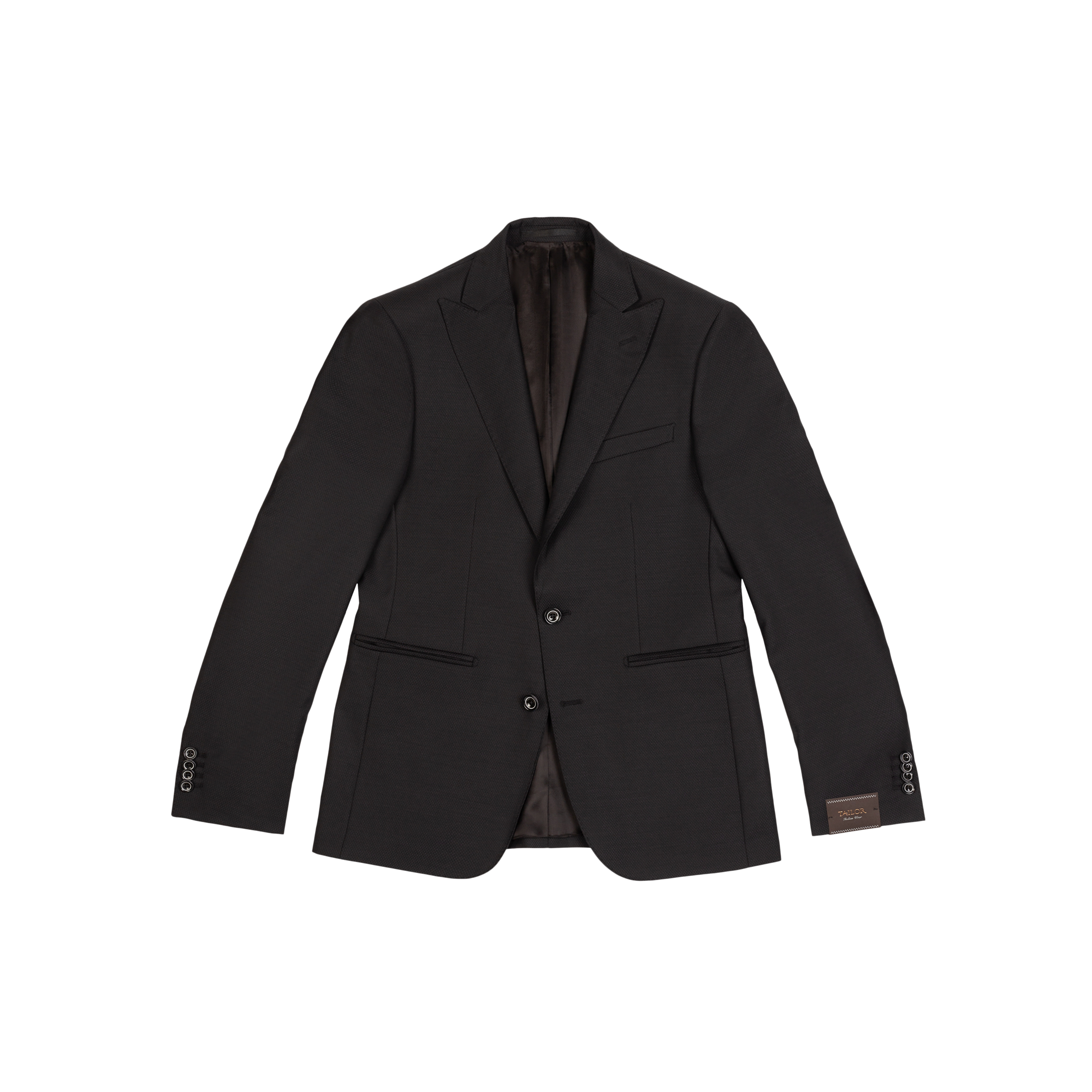 Men's Black Jacquard 3 Piece Suit