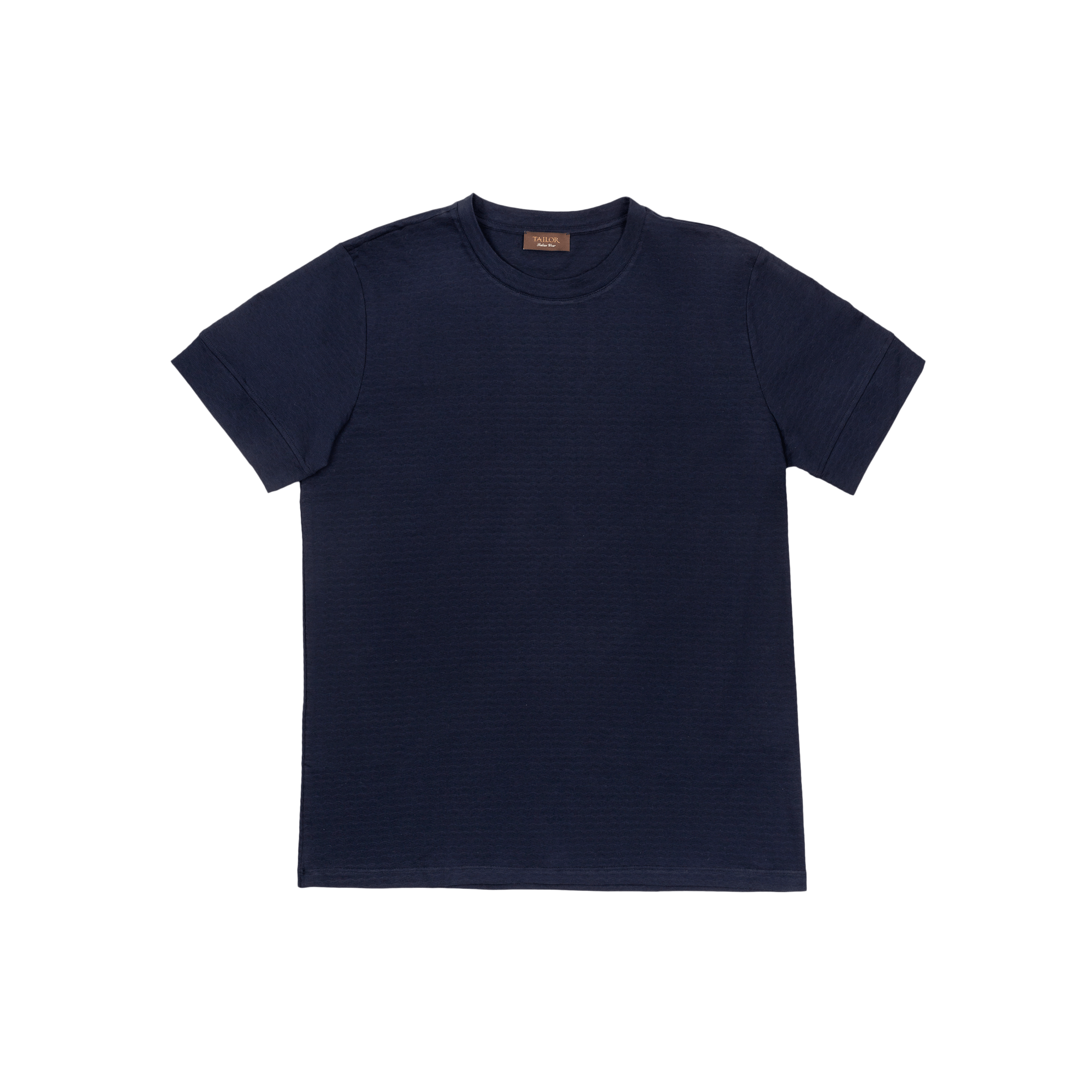 Men's Navy Cotton Jacquard T-Shirt