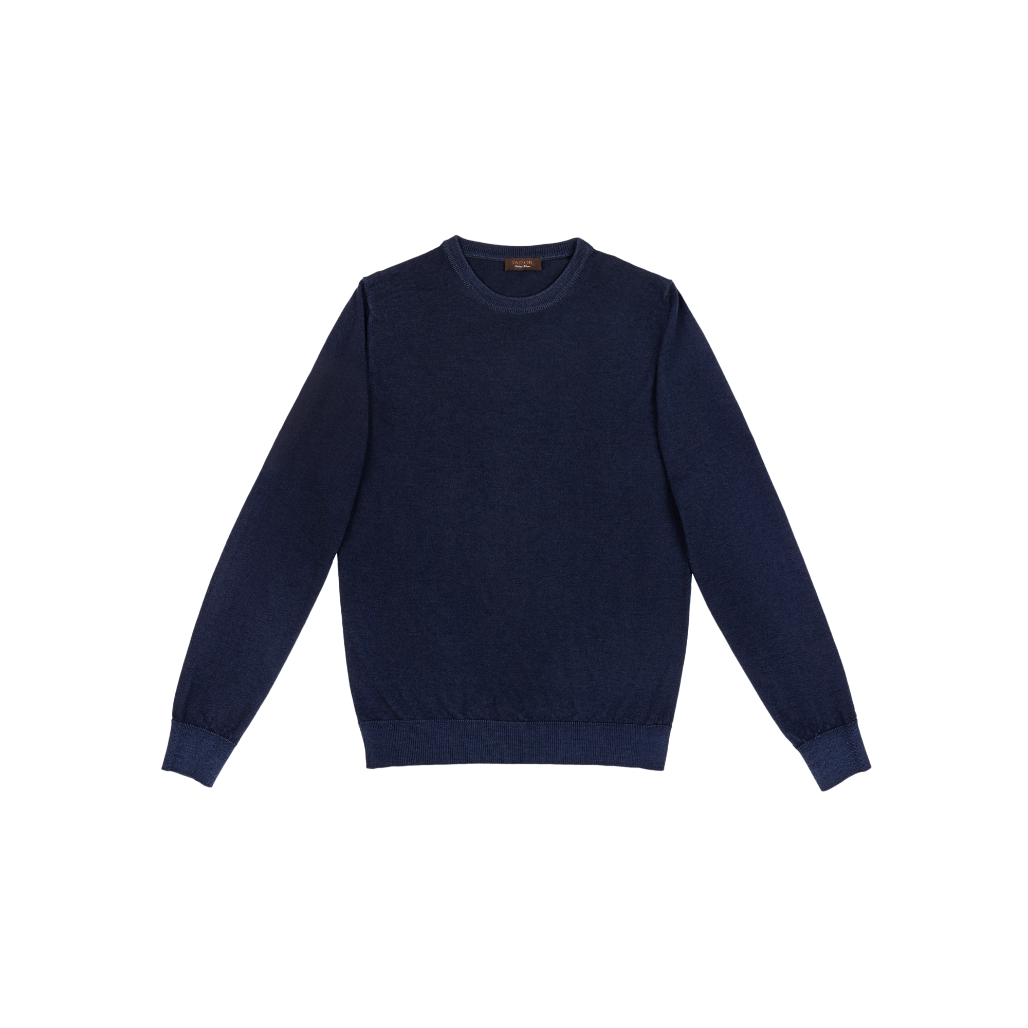 Men's Blue Knitted Crewneck Sweater