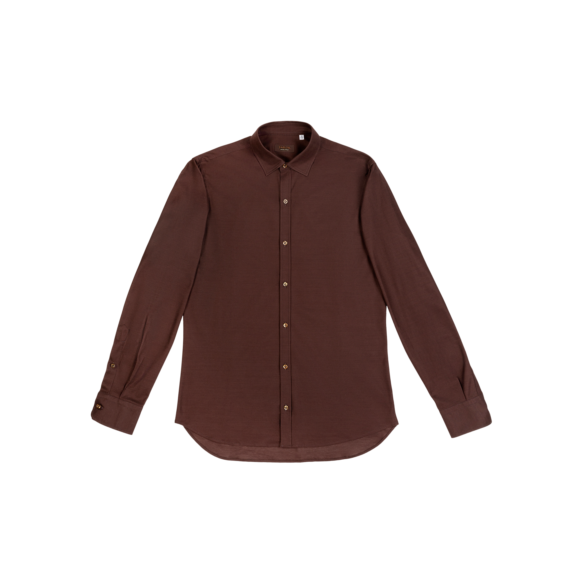 Men's Brown Knitted Cotton Shirt