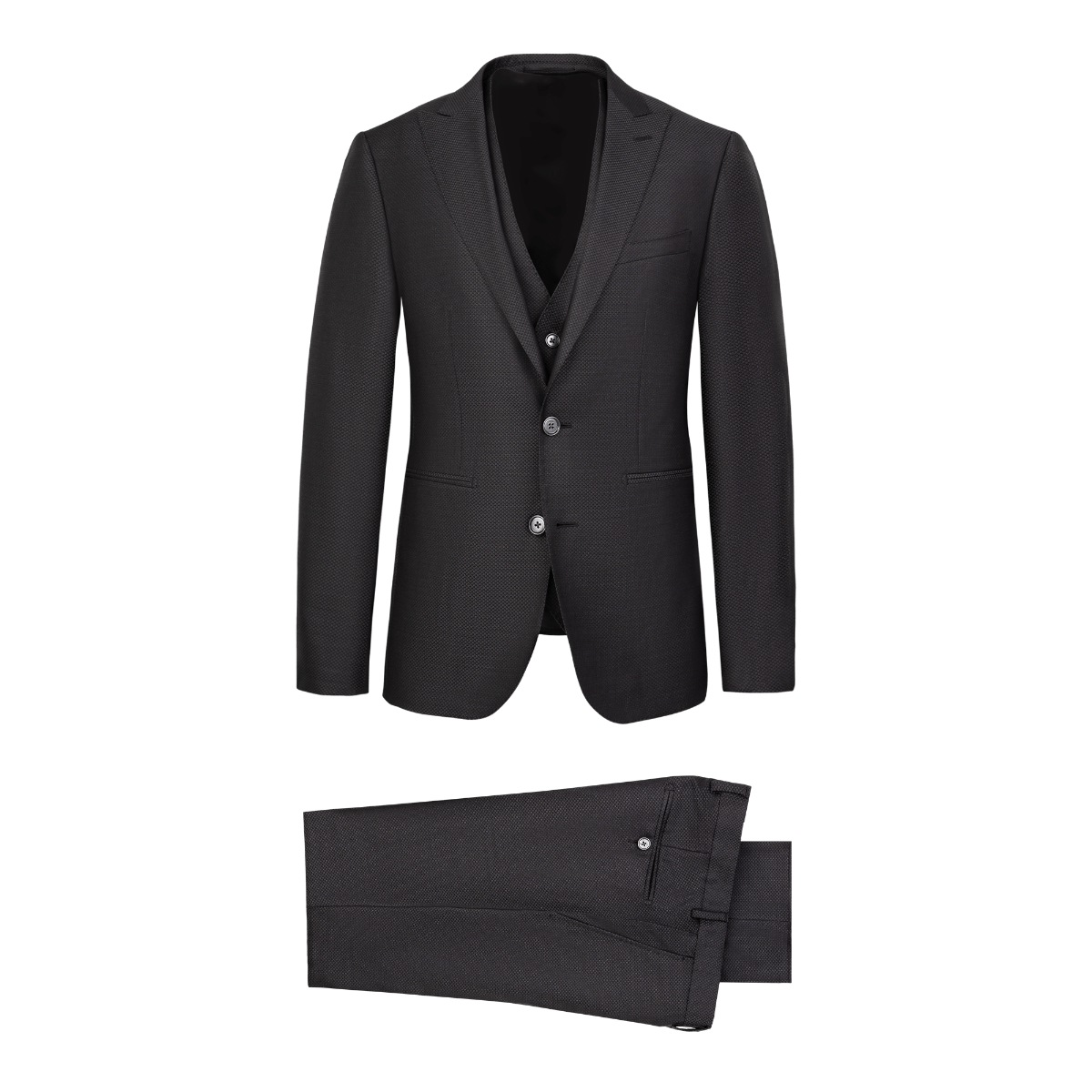 Men's Jacquard Gray 3 Piece Suit