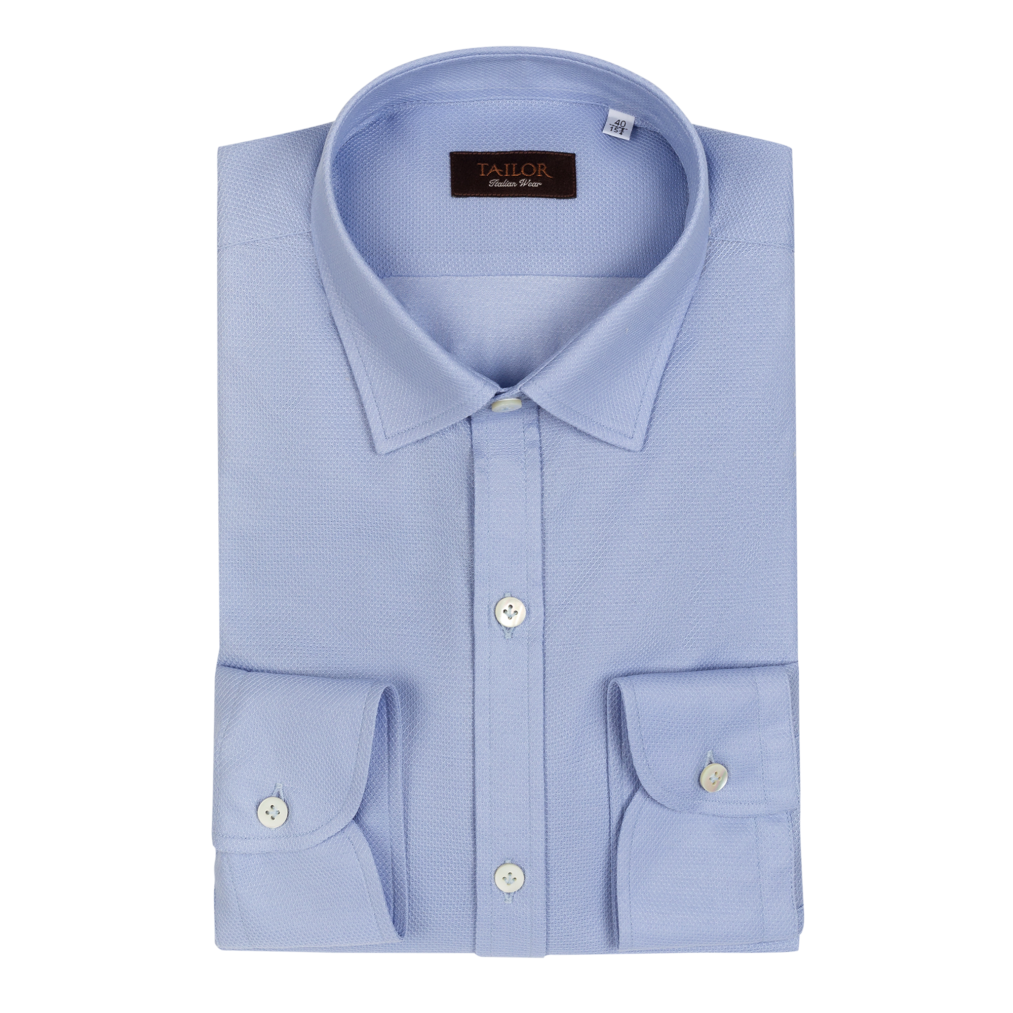 Men's Light Blue Knitted Cotton Shirt