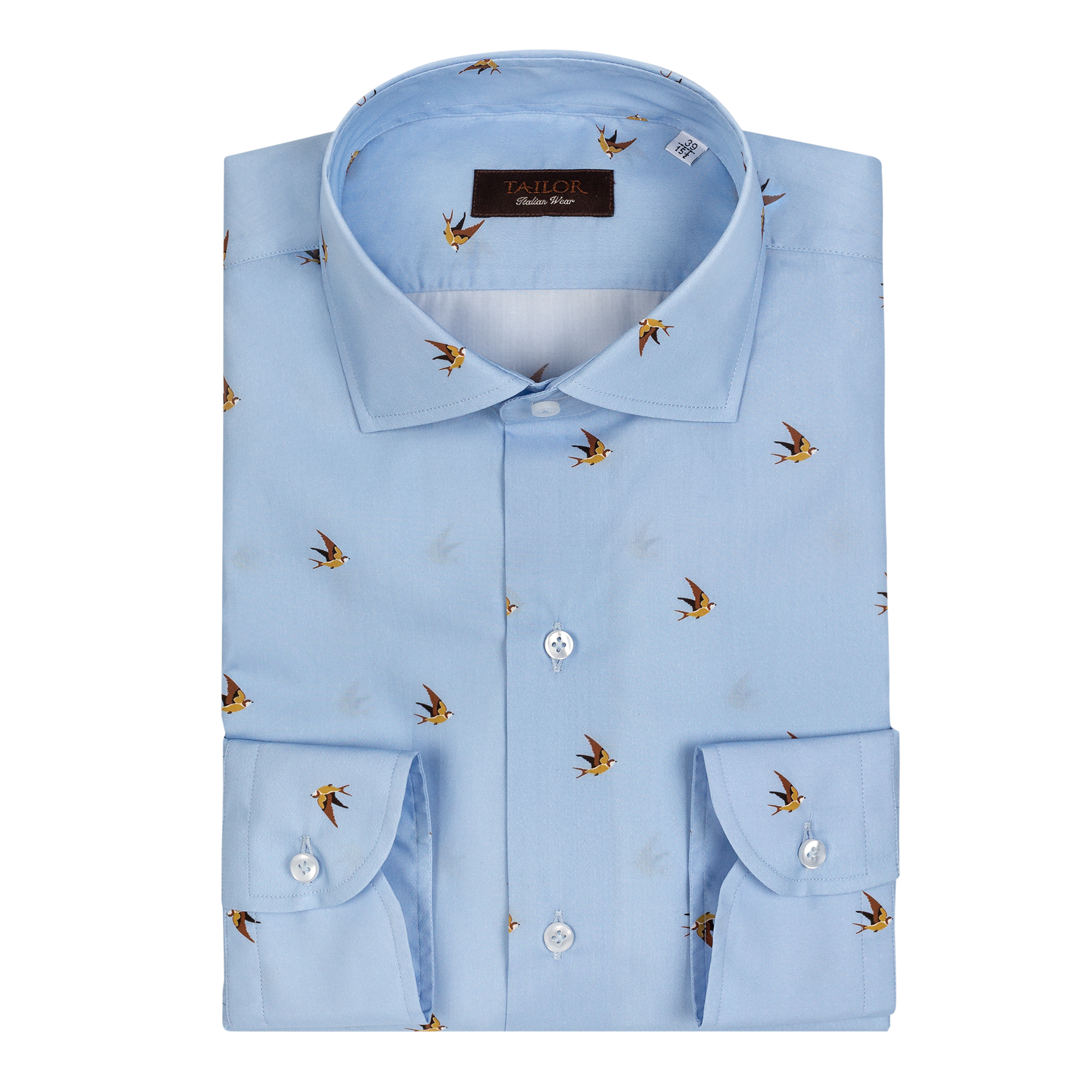 Men's Light Blue Printed Shirt