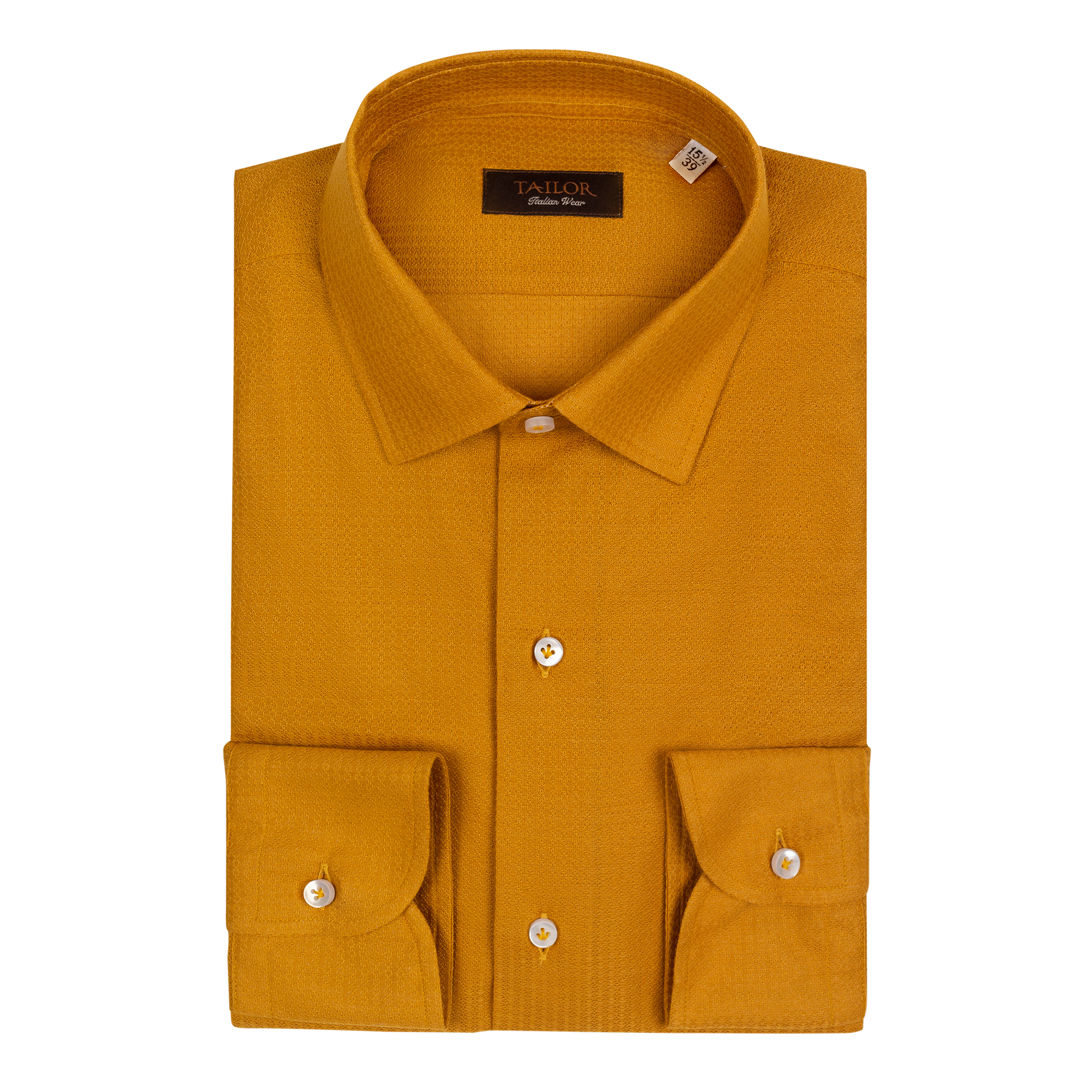 Men's Ocher Knitted Shirt