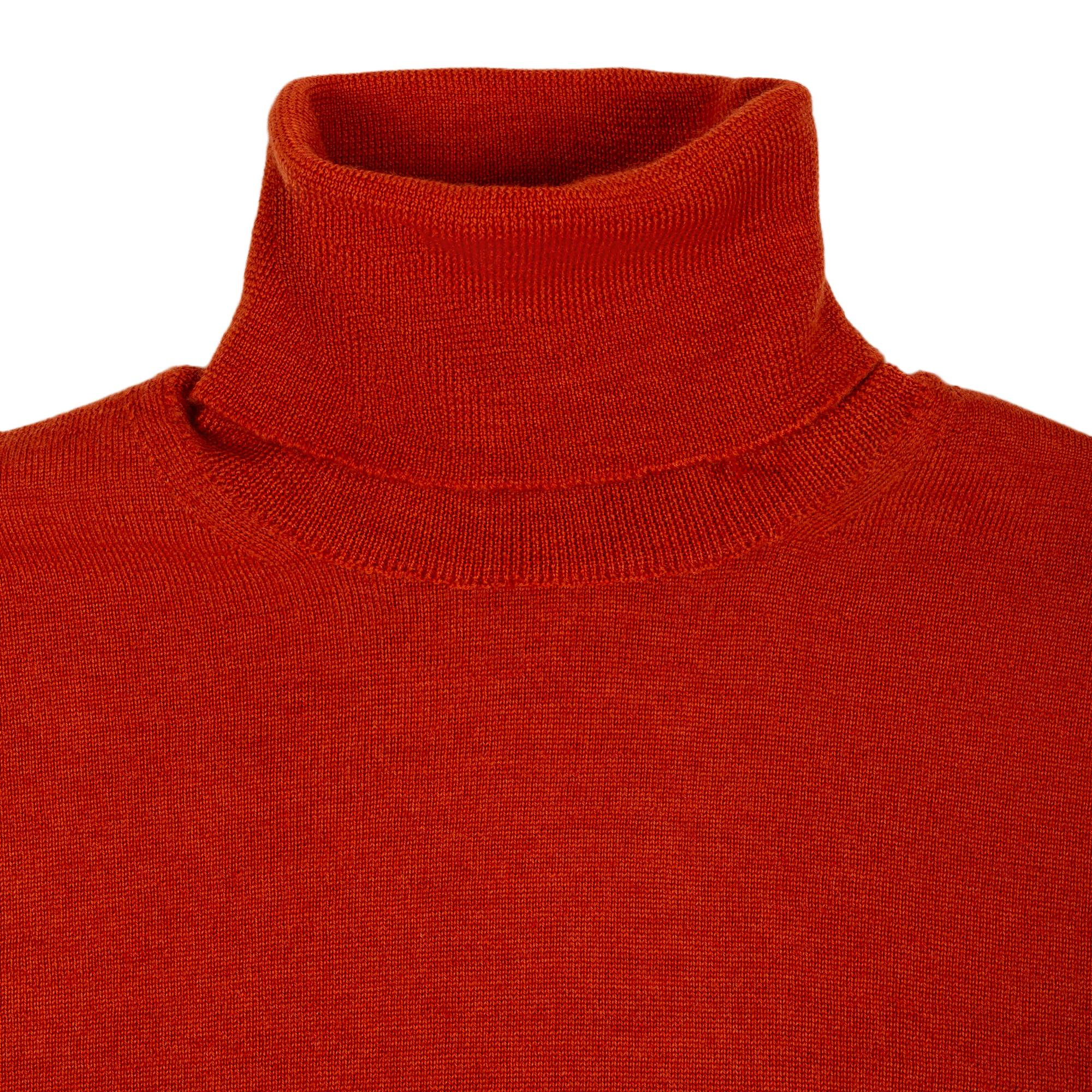 Men's Orange Turtleneck Sweater
