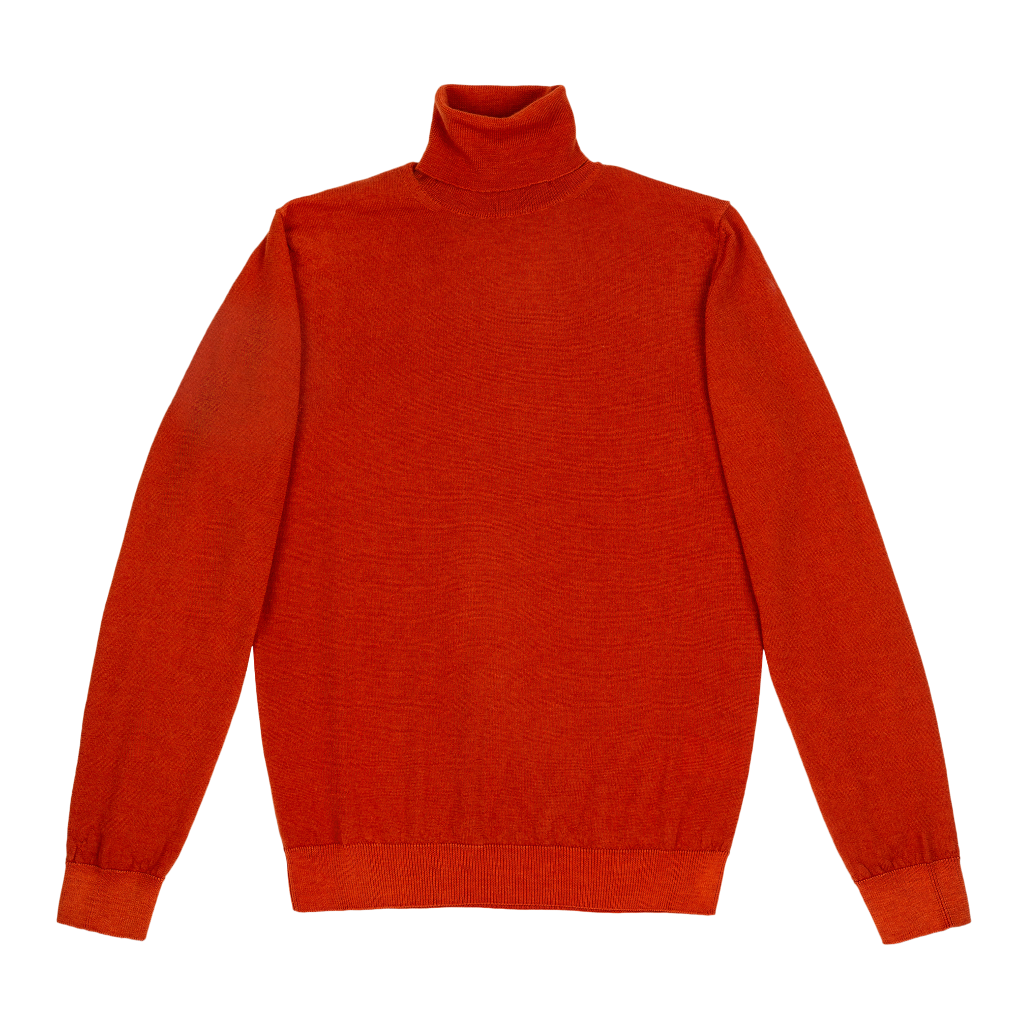 Mens orange turtleneck shirt top