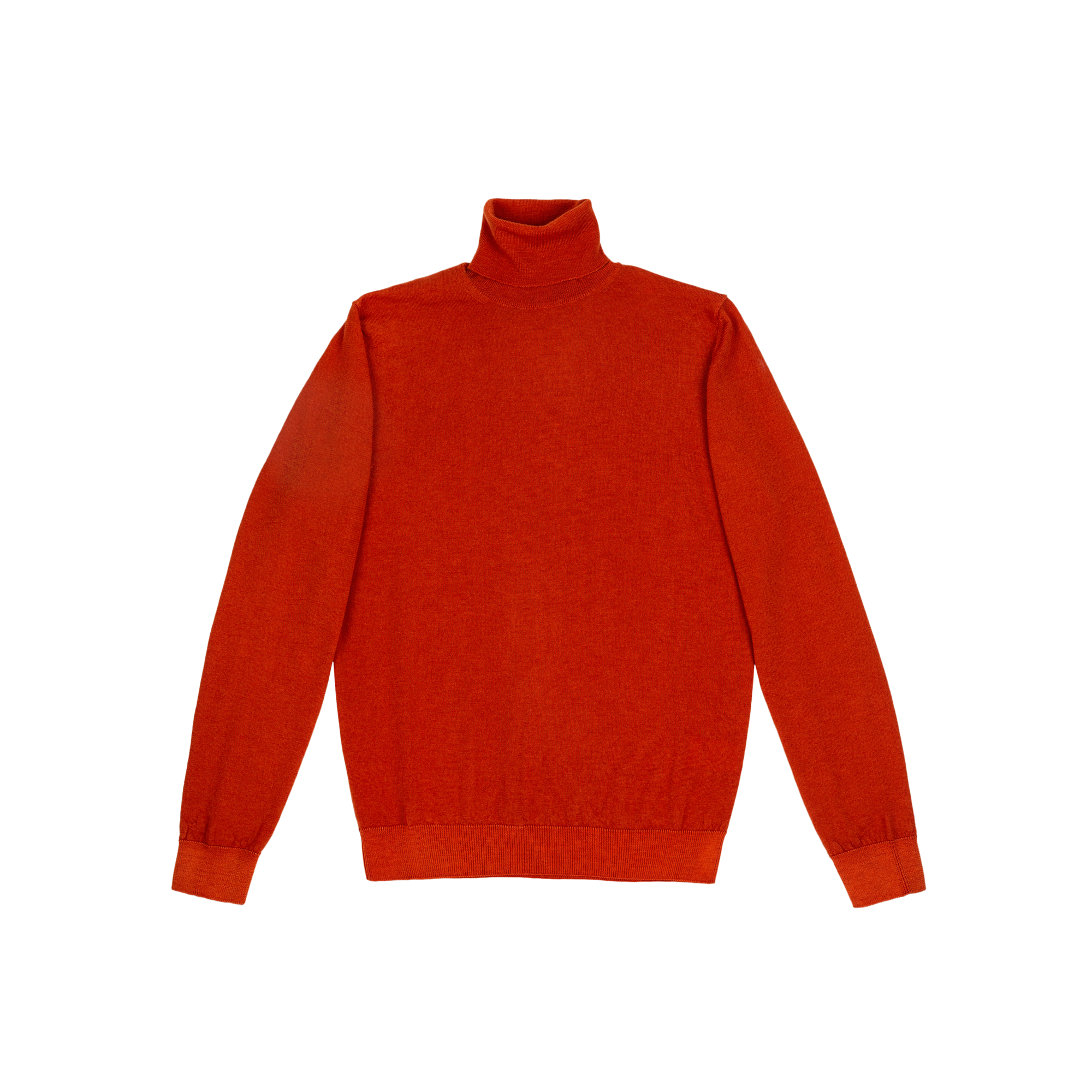 Men's Orange Turtleneck Sweater