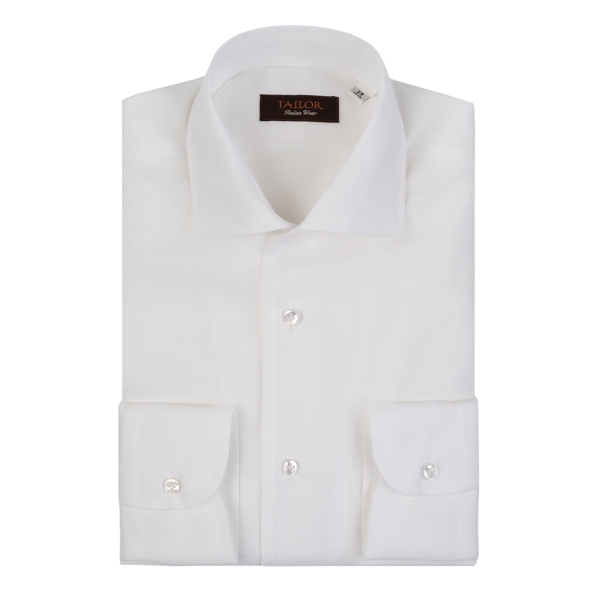 Men's white shirt giro inglese with paramontura
