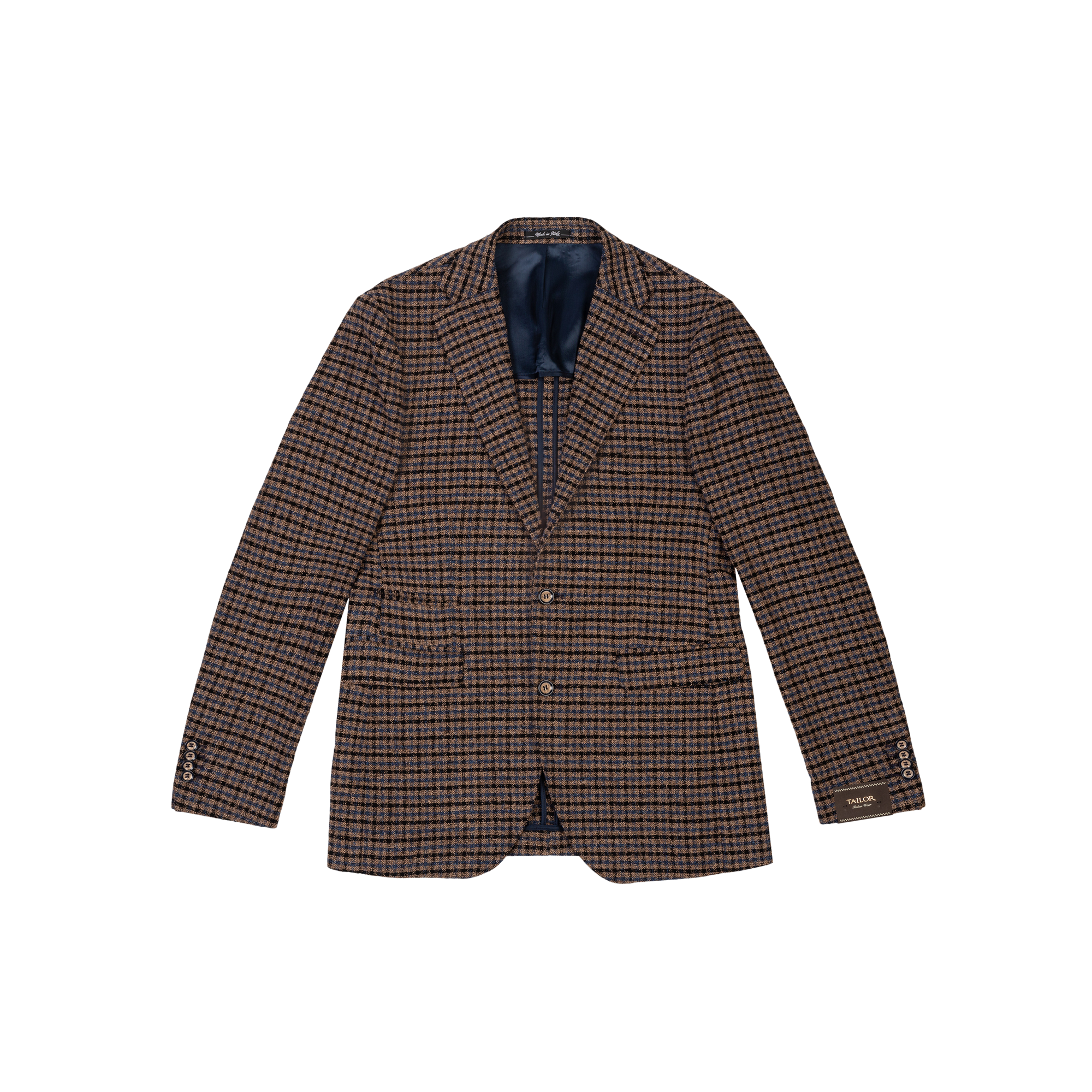 Men's Beige Check Blazer