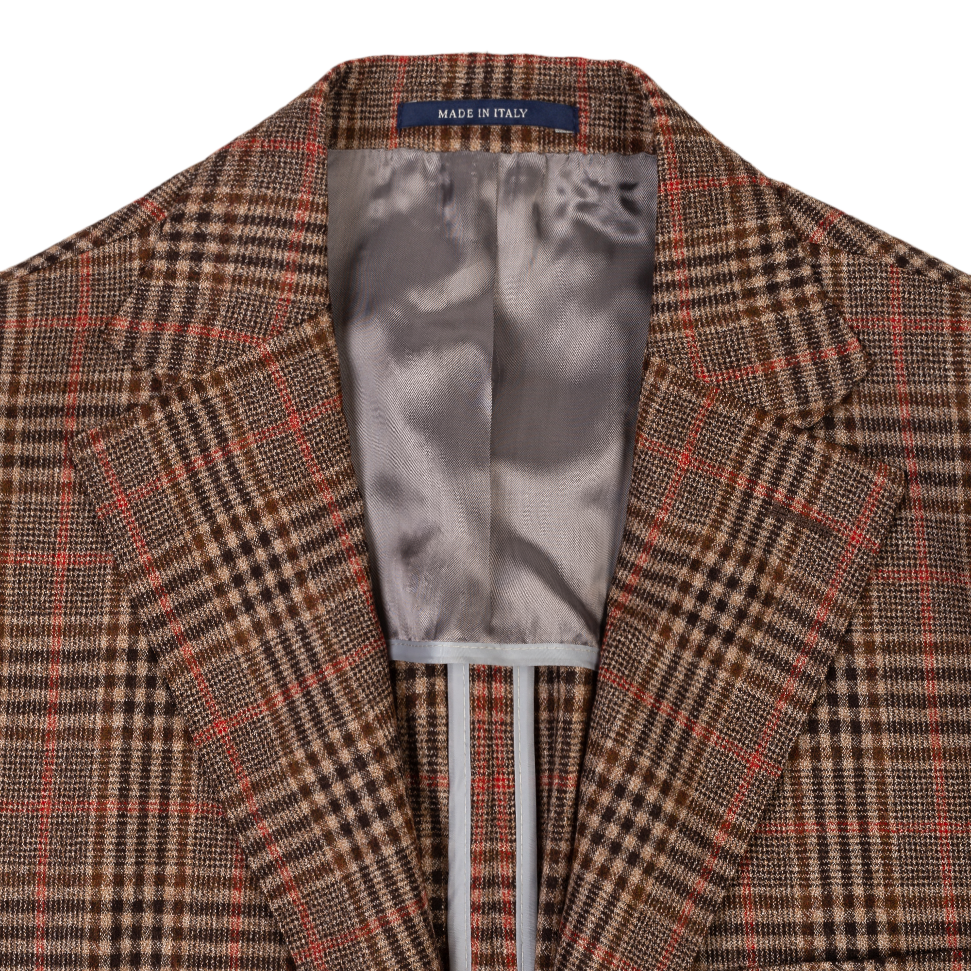 Men's Brown Wool Check Suit