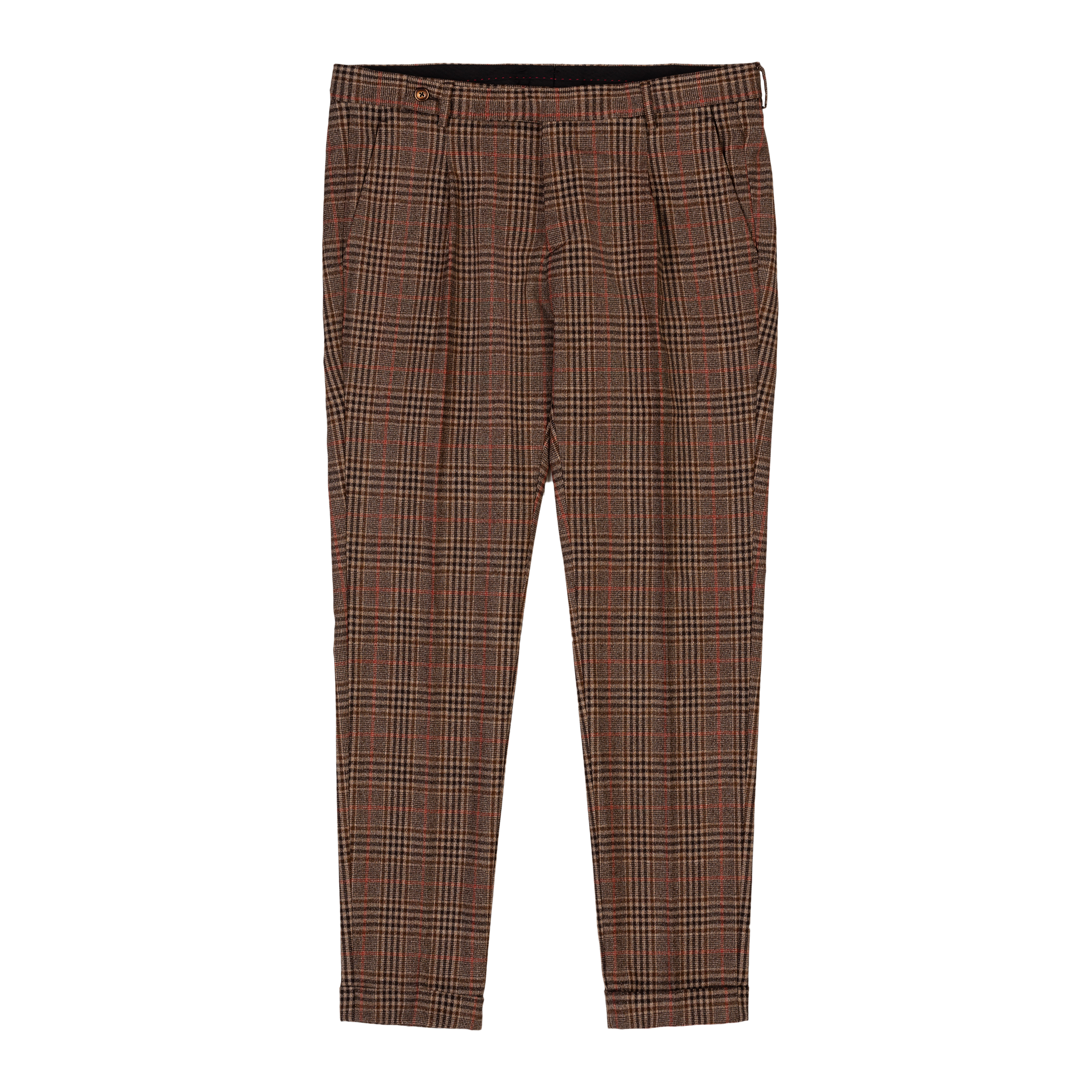 Men's Brown Wool Check Suit