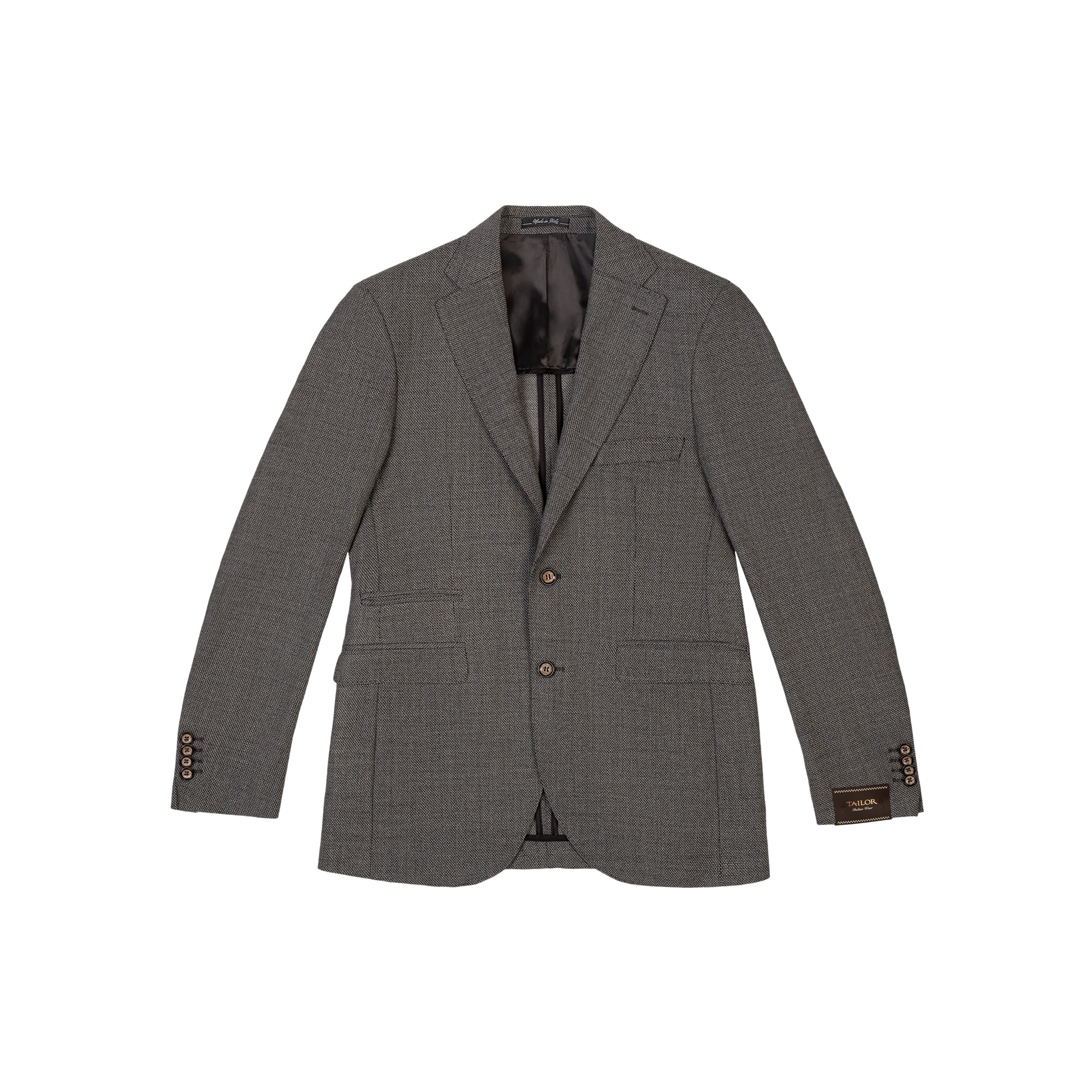 Men's Gray Strech Wool Blazer