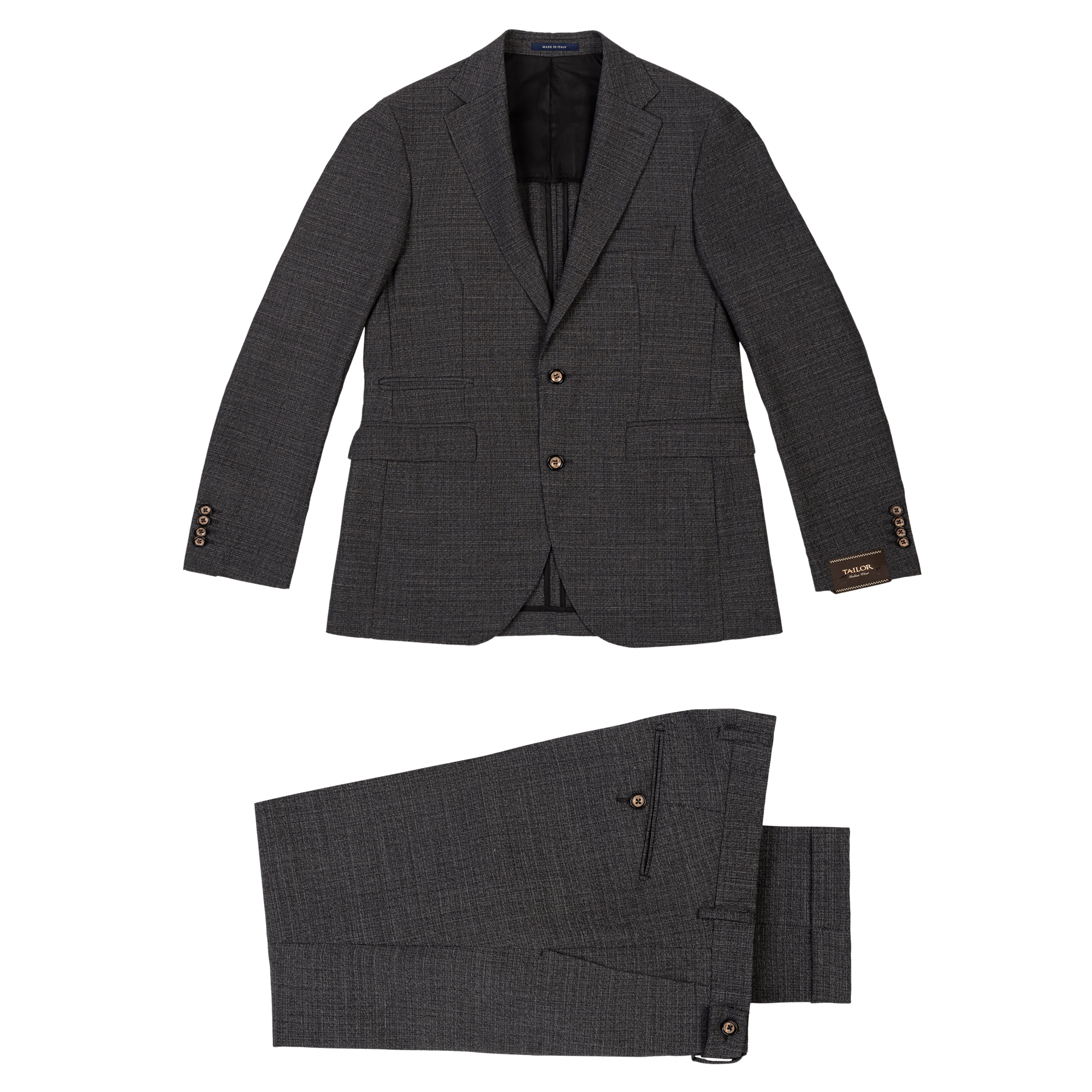 Men's Gray Strech Wool Suit