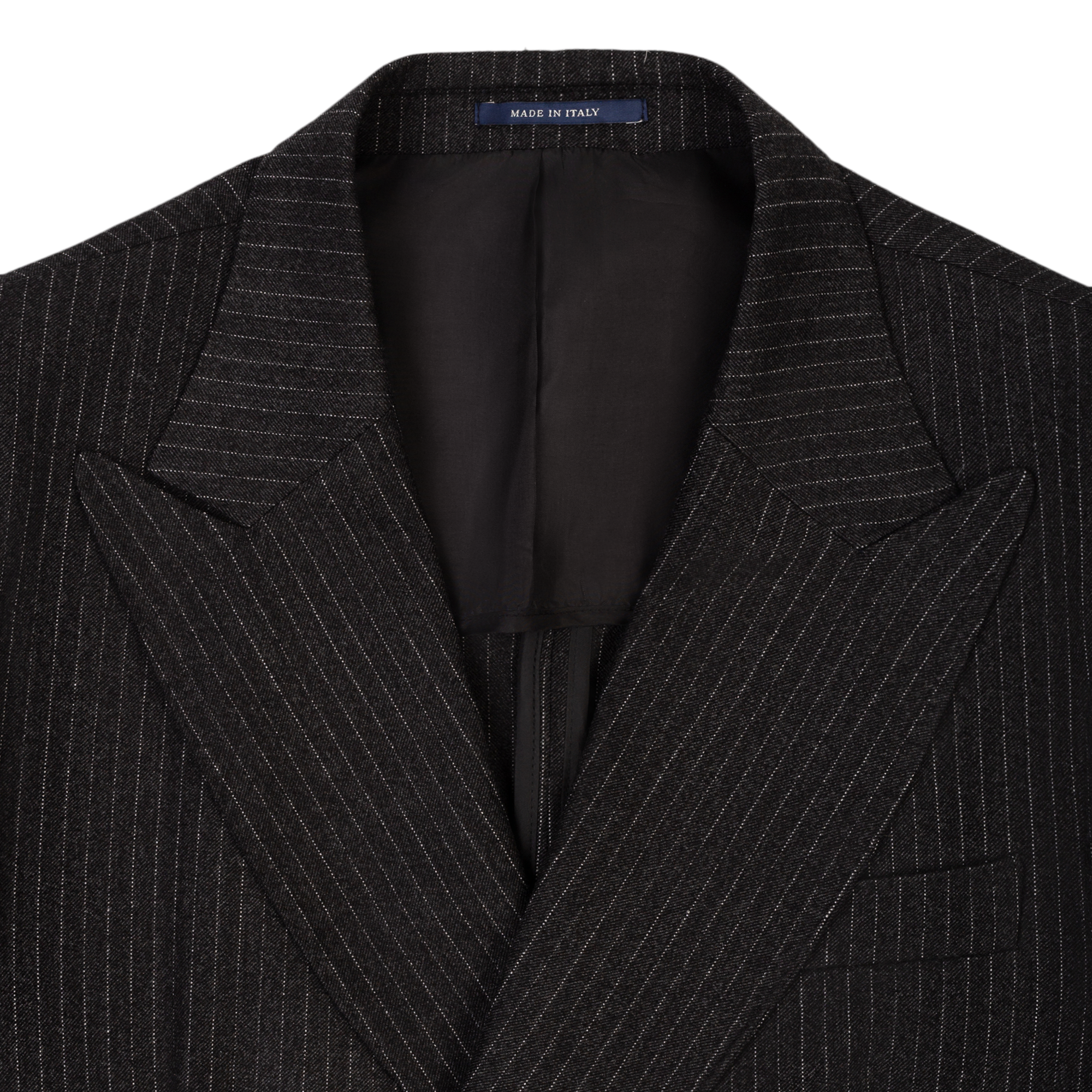 Men's Gray Striped Double Breasted Suit