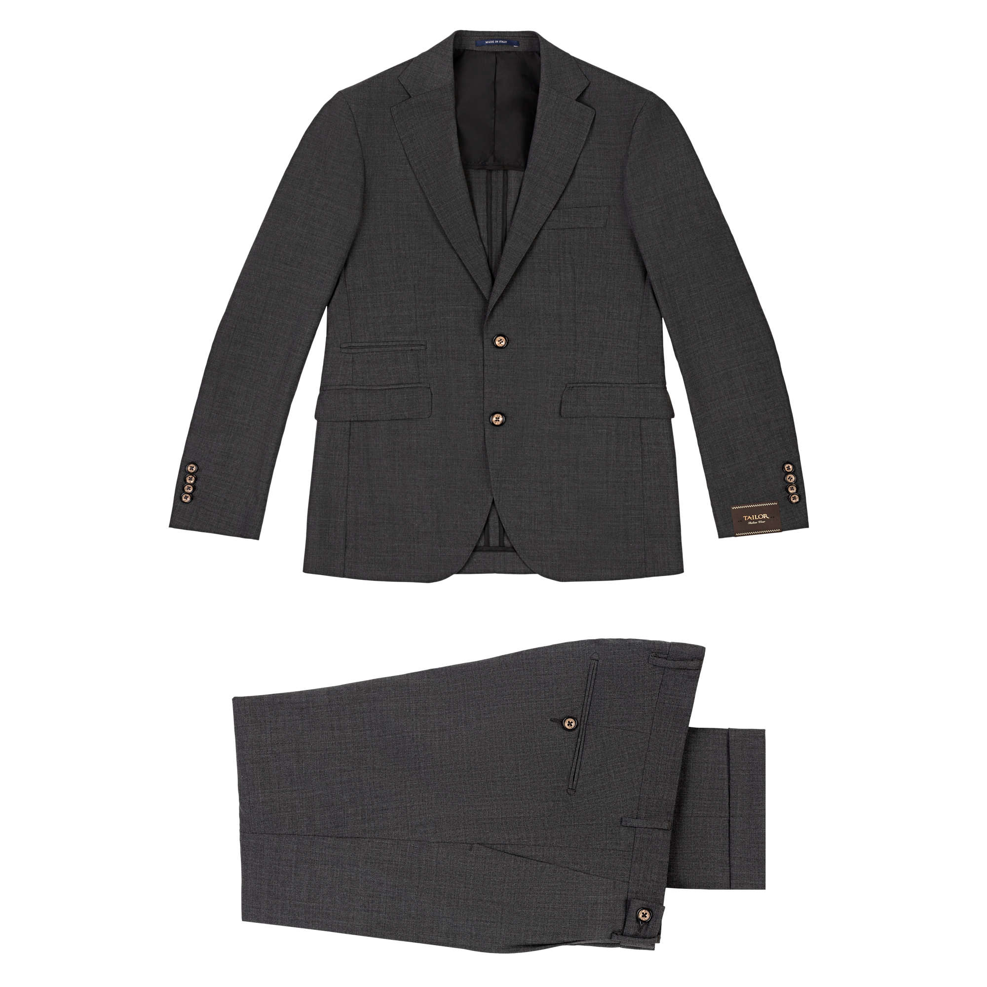 Men's Gray Techno Wool Suit