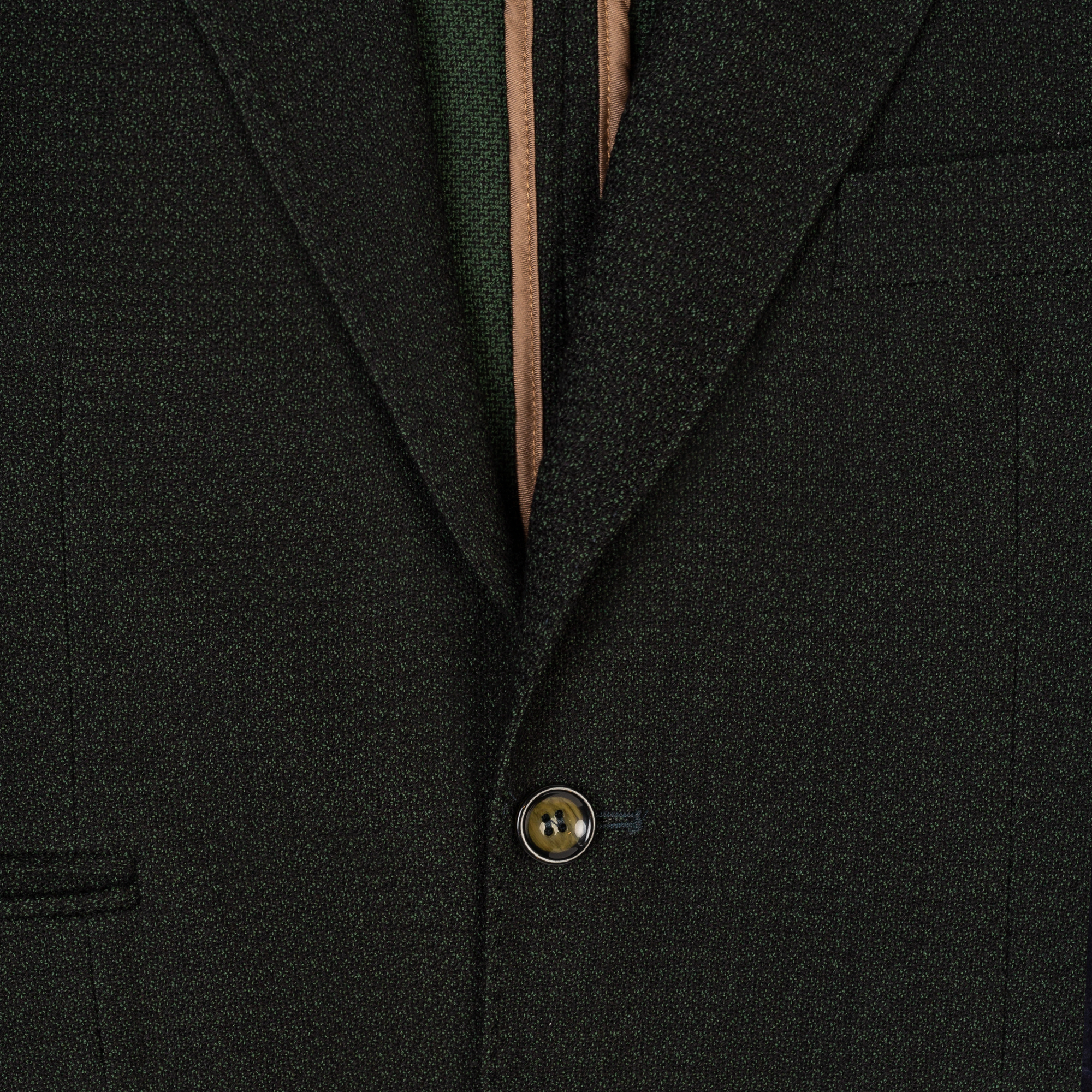 Men's Green Stretch Wool Blazer 