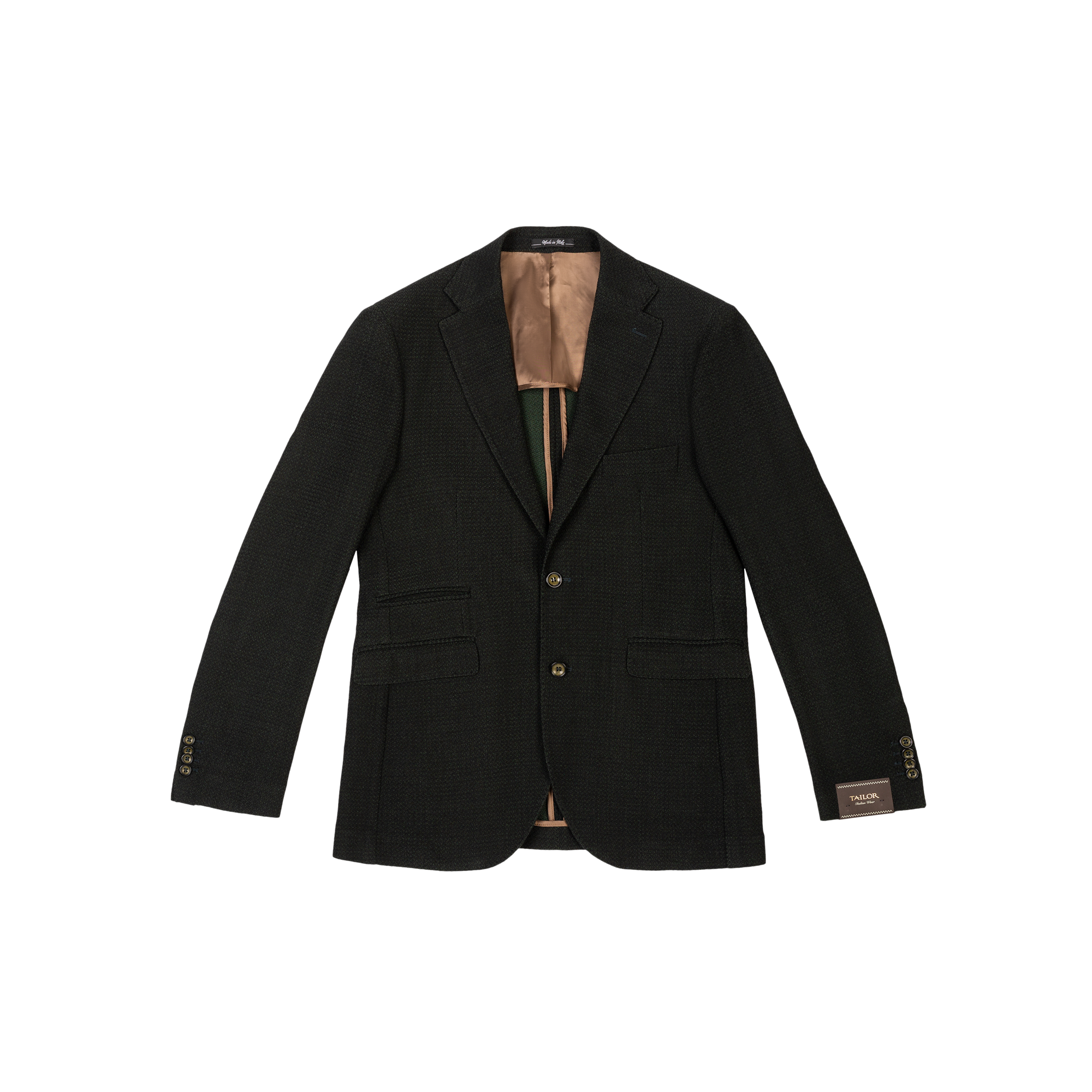 Men's Green Stretch Wool Blazer 