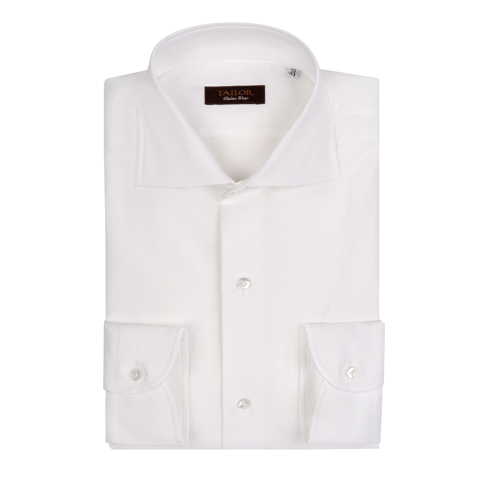 Men's White Pique Cotton Shirt