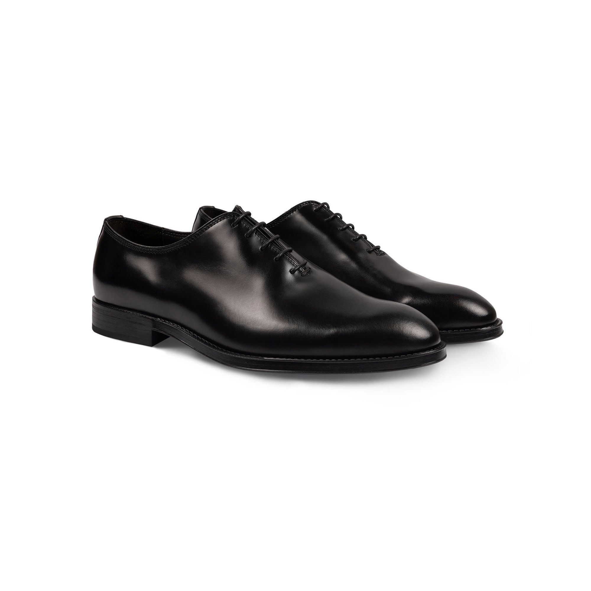 Men's wholecut leather oxford black
