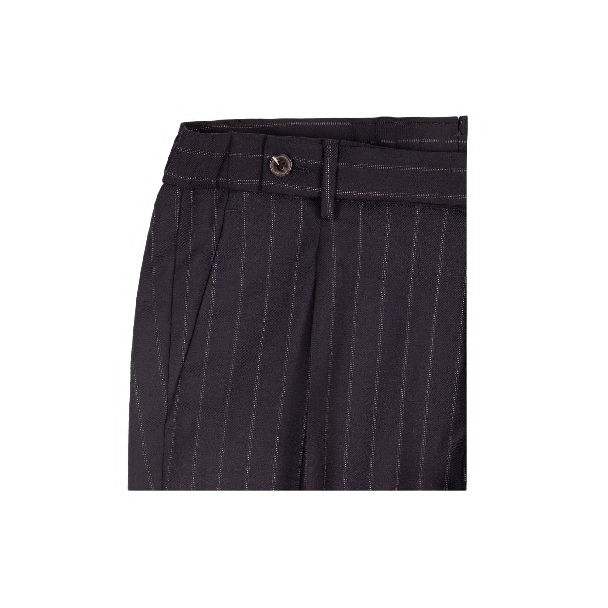 Men's Pinstripe Trousers In Wool Blend