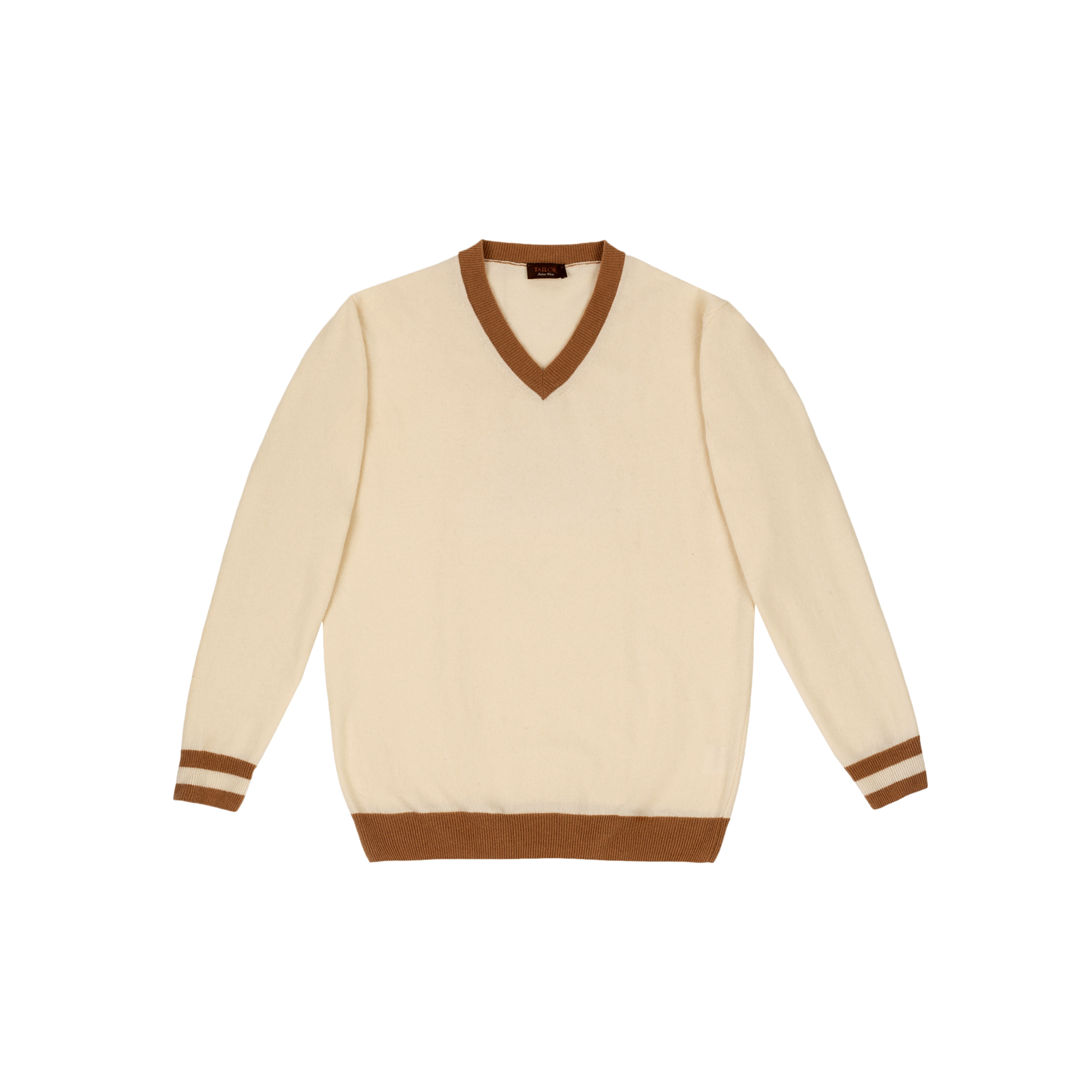 Men's Merino Wool V-Neck Sweater Colvrig.1.Pan