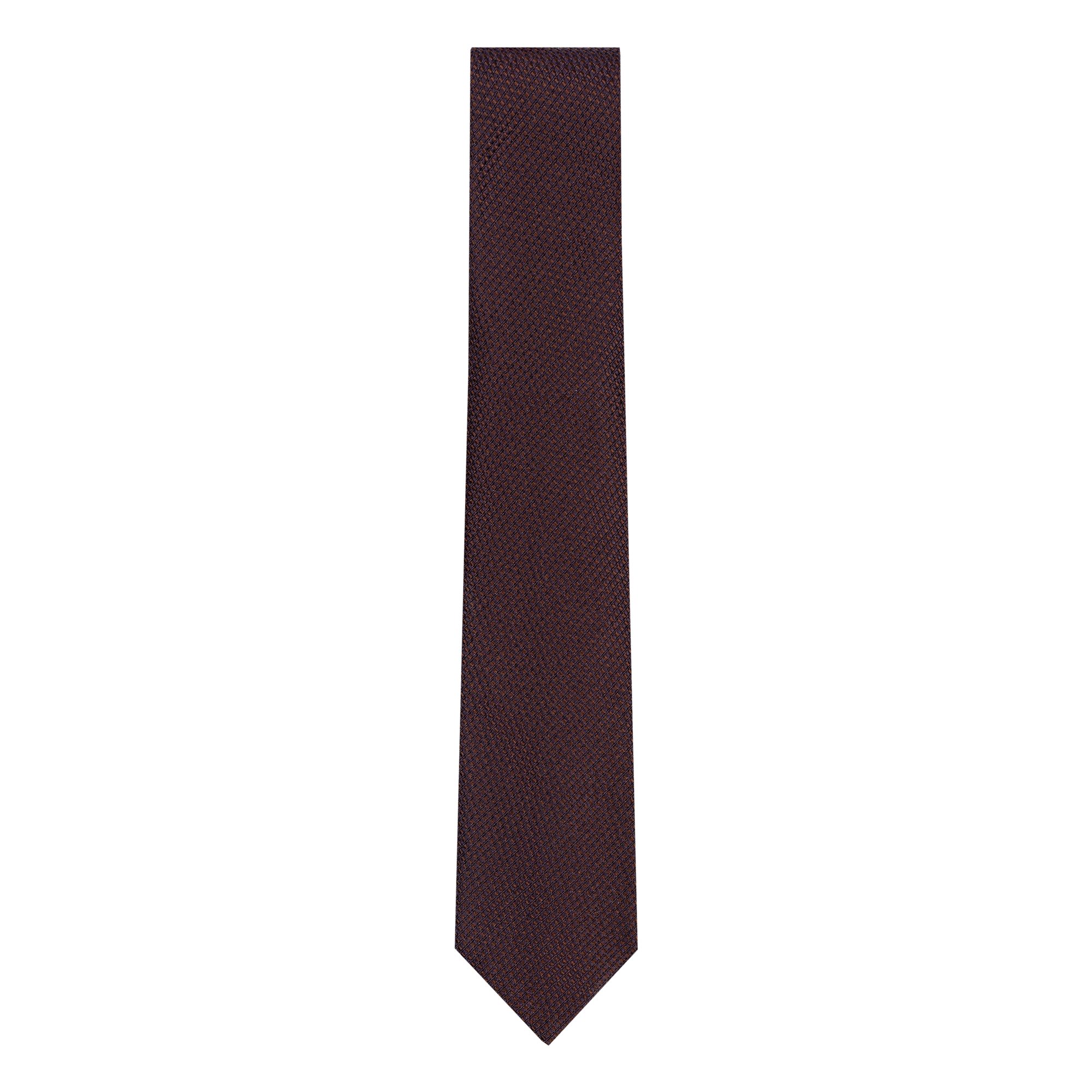 Plain Brown Silk Tie