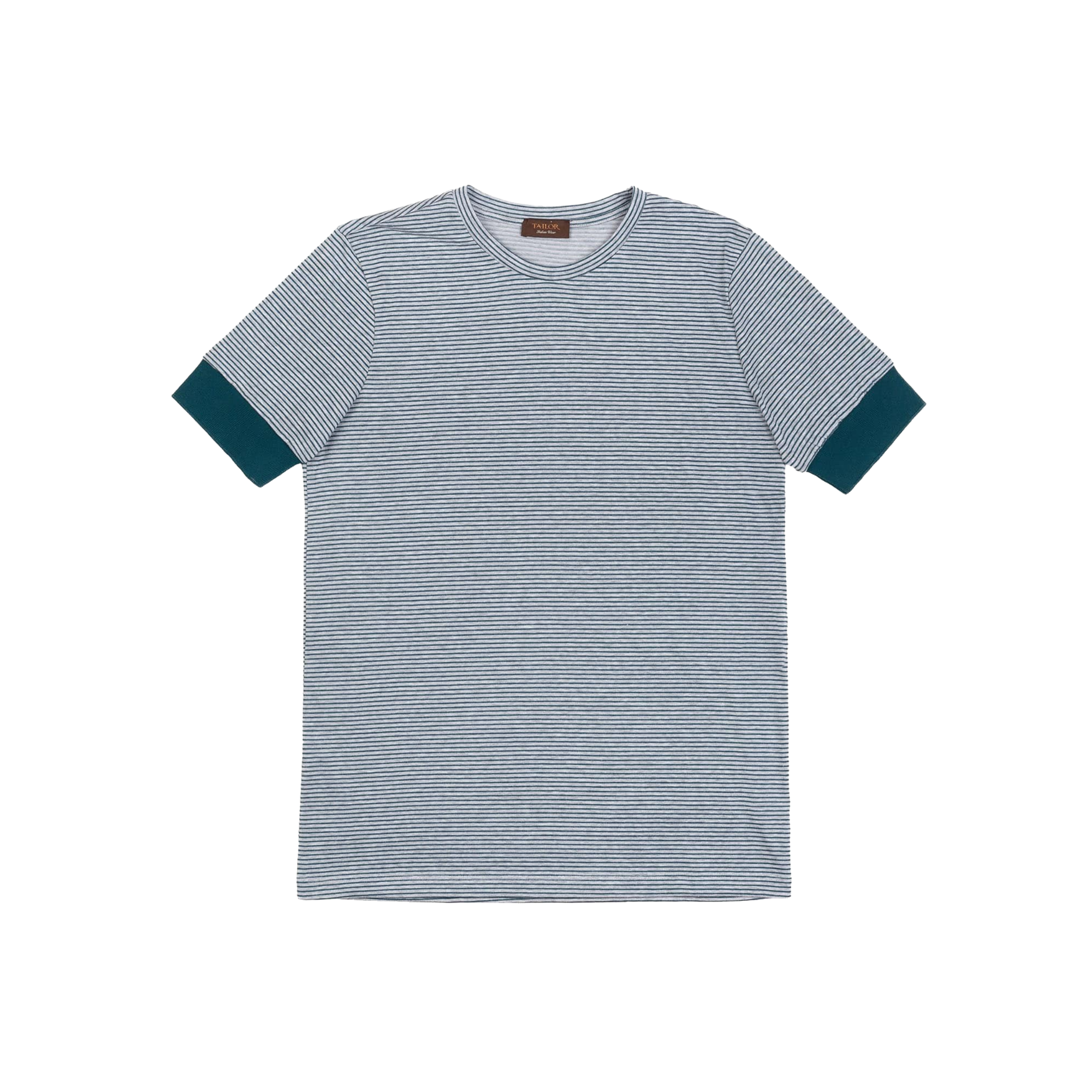 Men's Striped T-Shirt Emerald Green Tbrand6092.1.13
