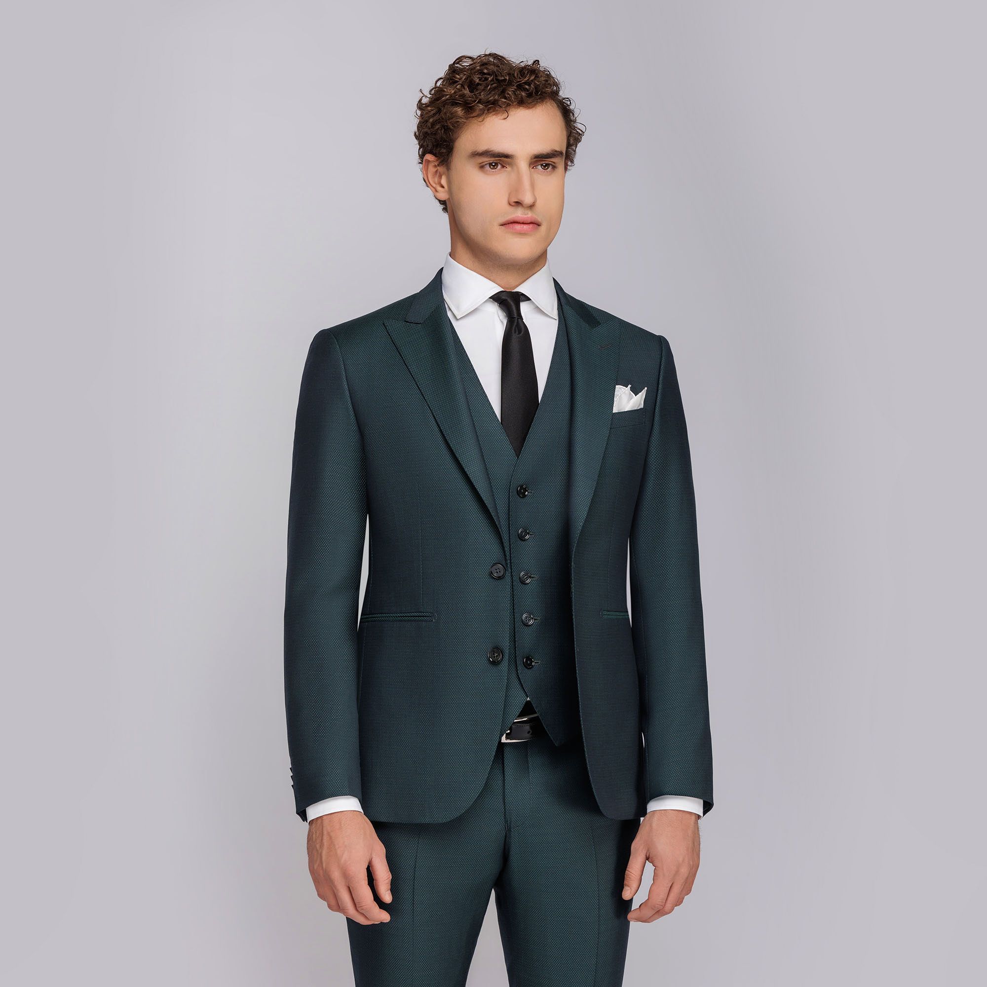 Men's 3-piece suit green