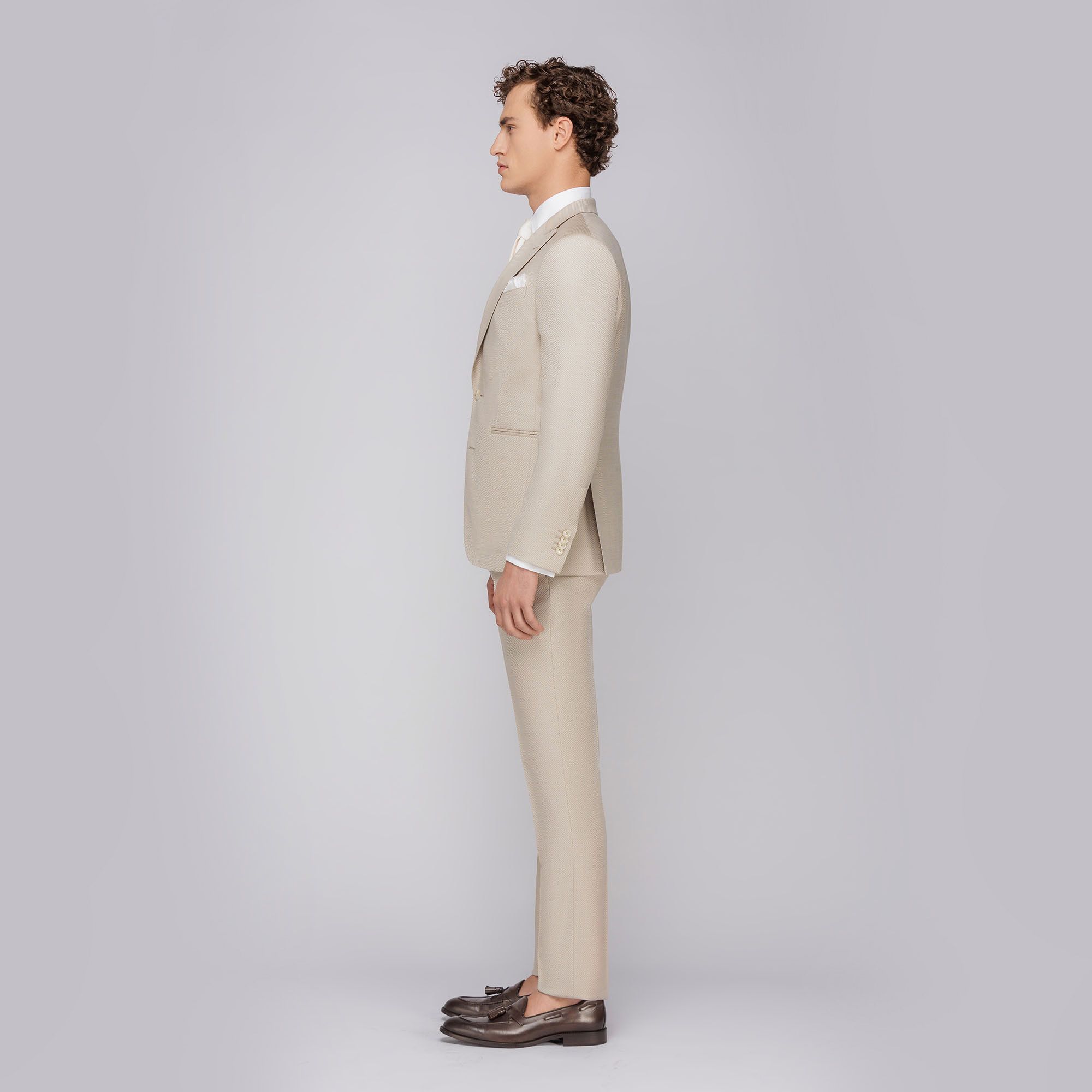 Men's 3-piece suit beige