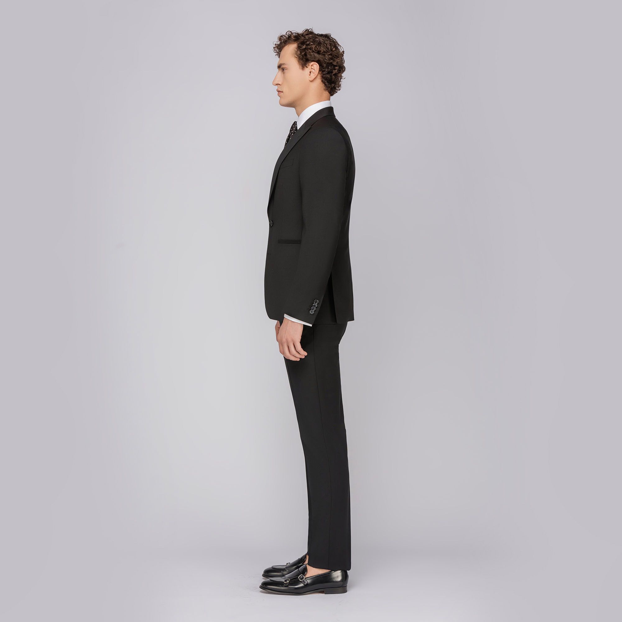 Men's 3-piece black suit