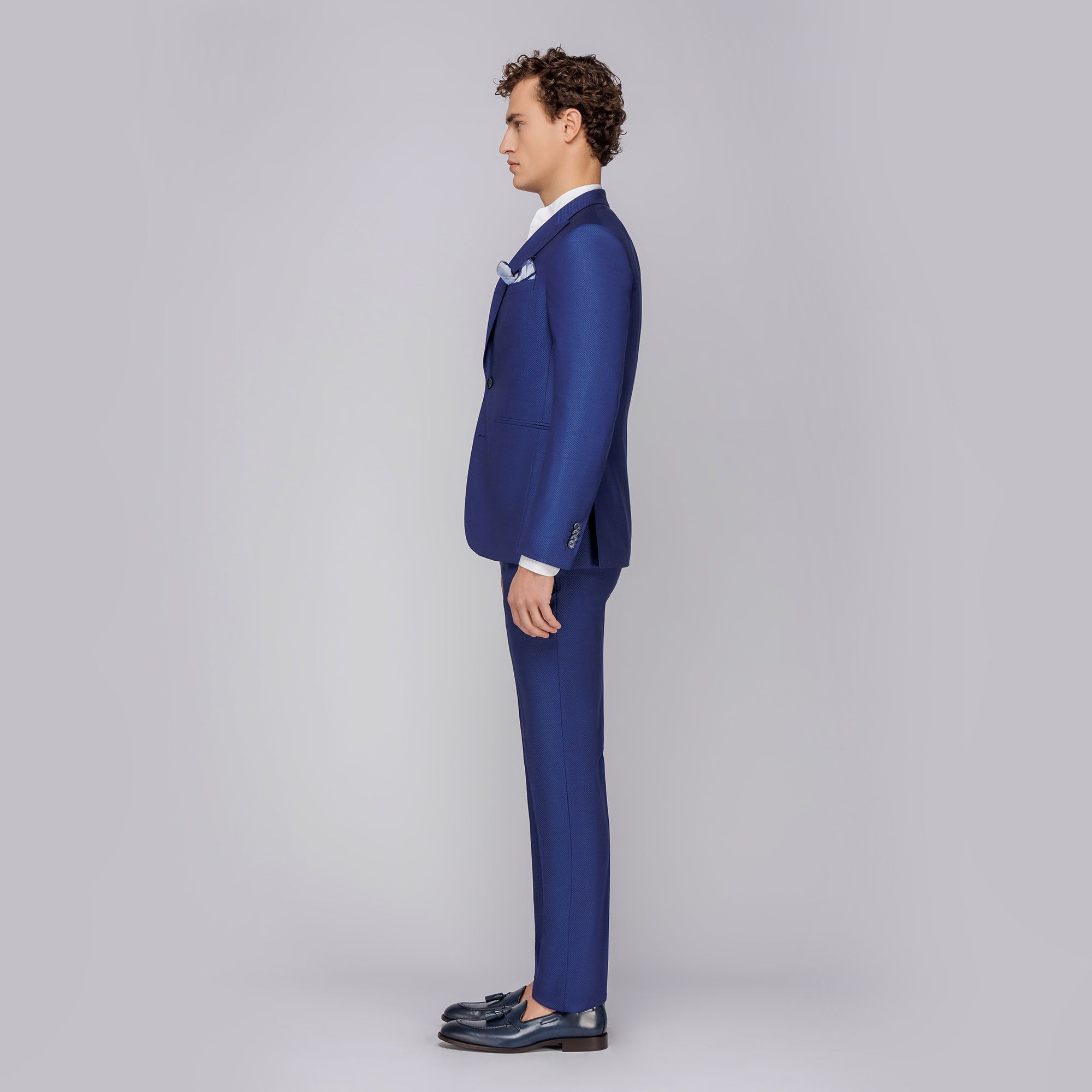 Men's 3-piece royal blue suit