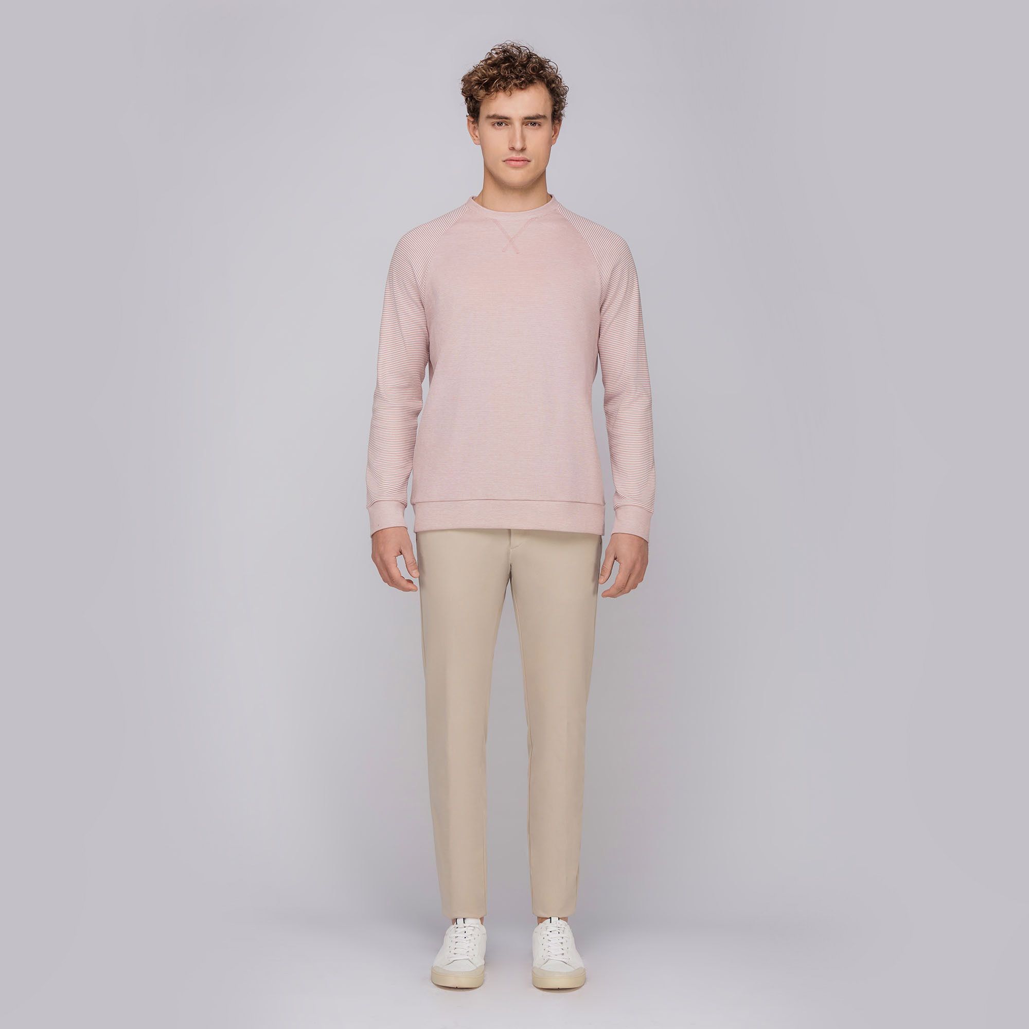 Men's Pink Crewneck Sweater