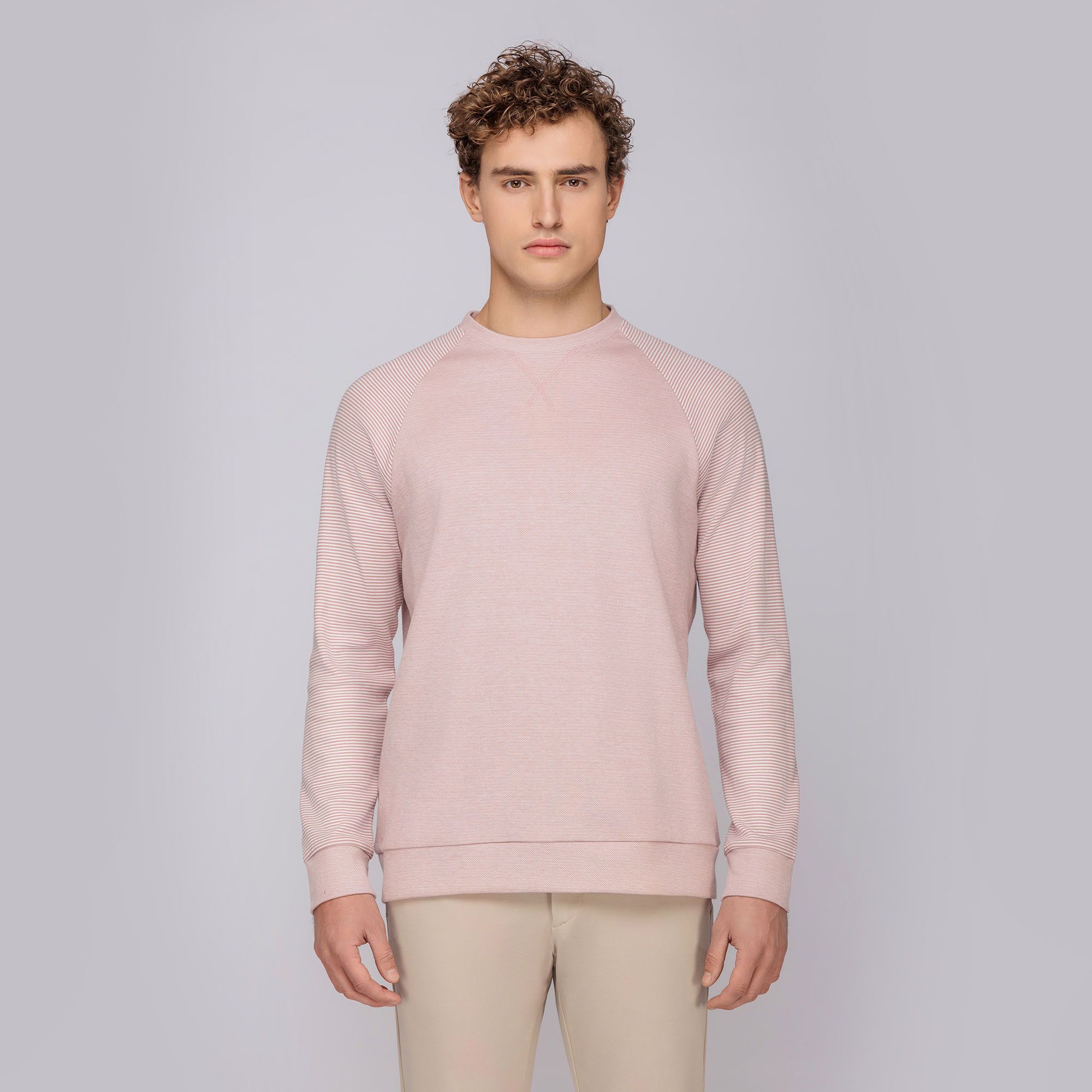 Men's Pink Crewneck Sweater