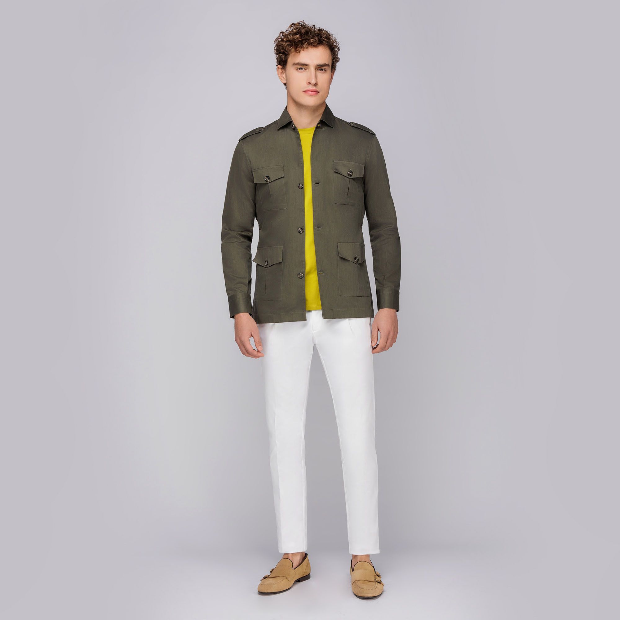 Men's Safari Jacket Military Green