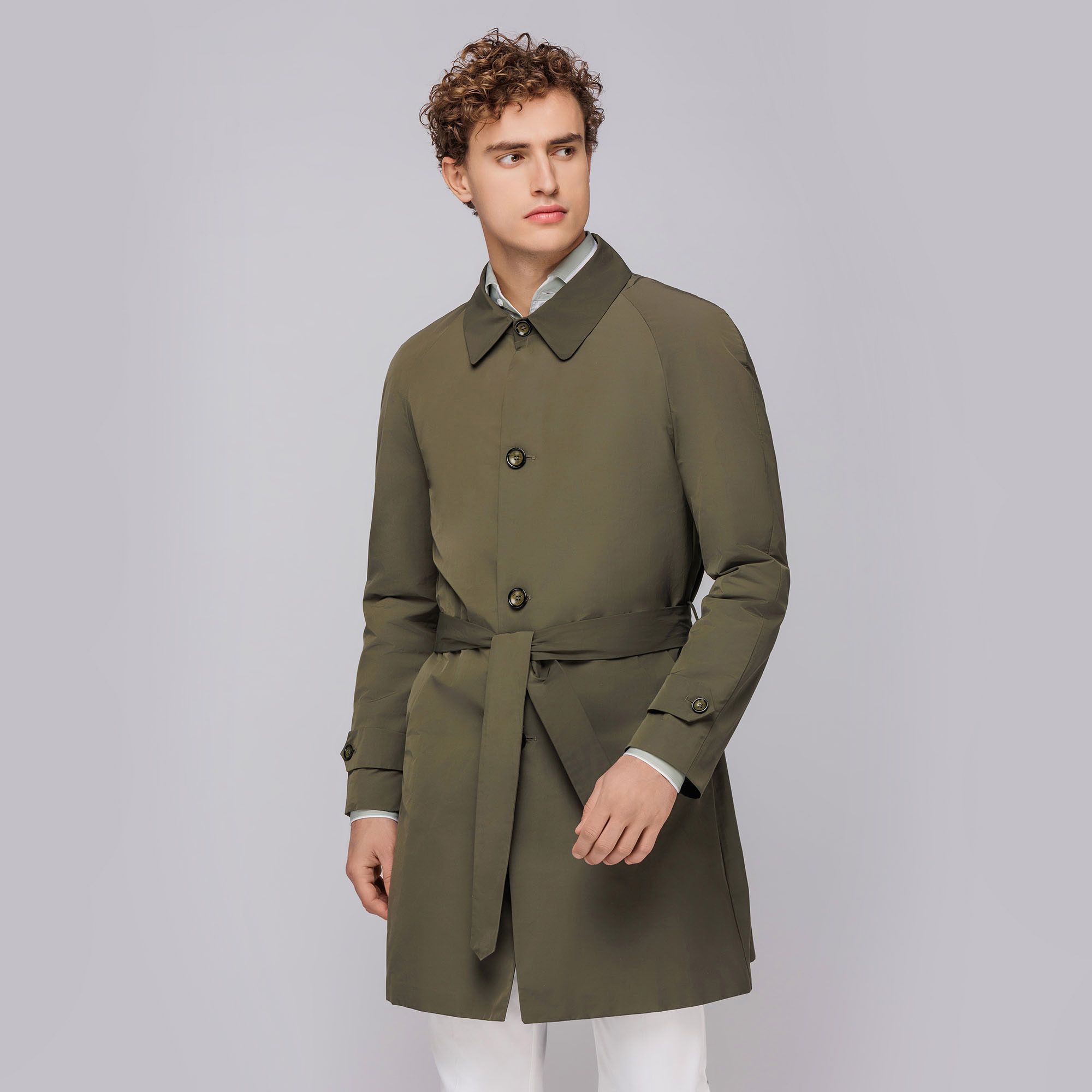 Olive green trench jacket hotsell
