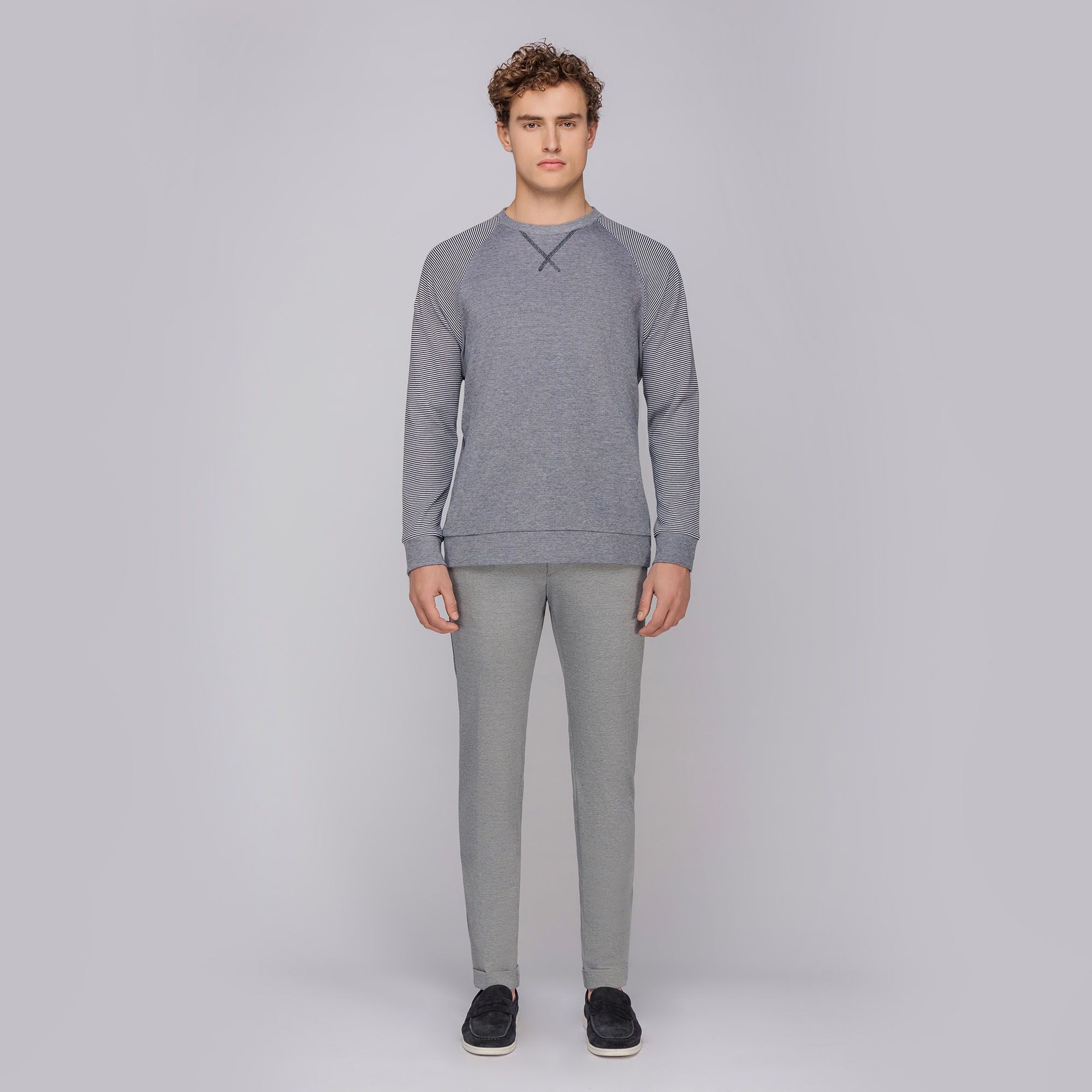 Men's Blue Crewneck Sweater