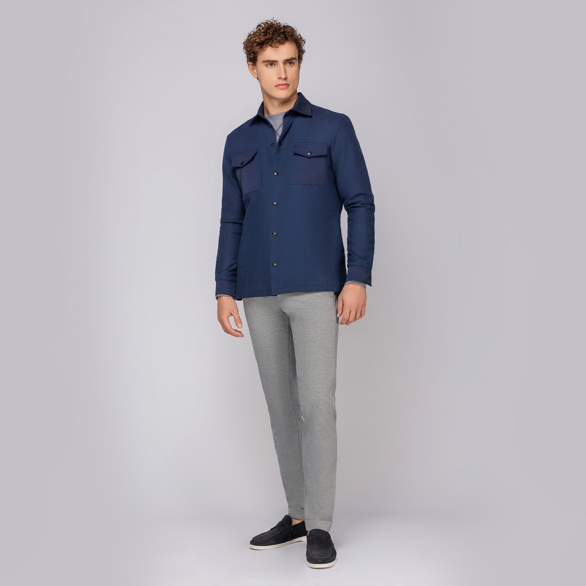 Men's Blue Overshirt Jacket