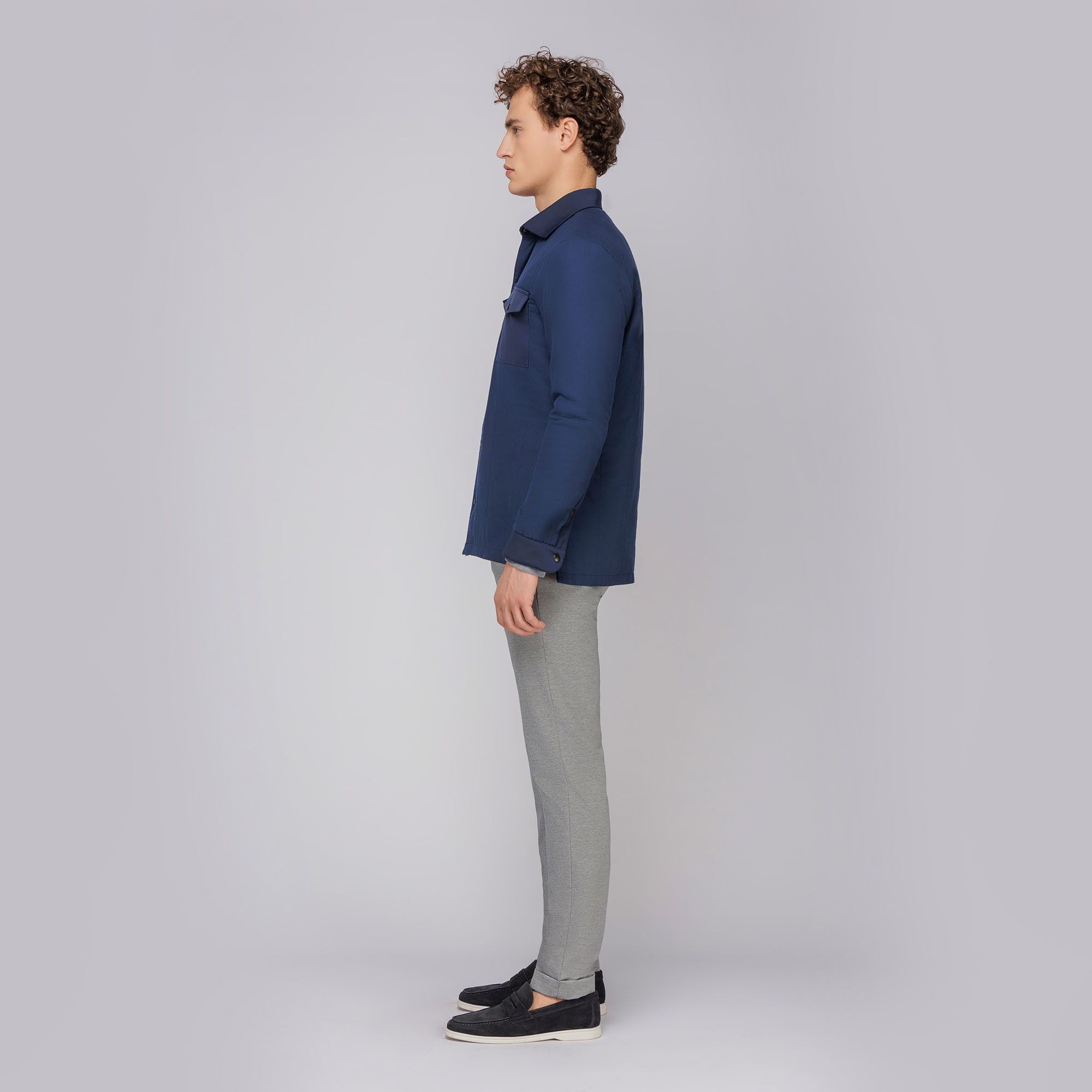 Men's Blue Overshirt Jacket