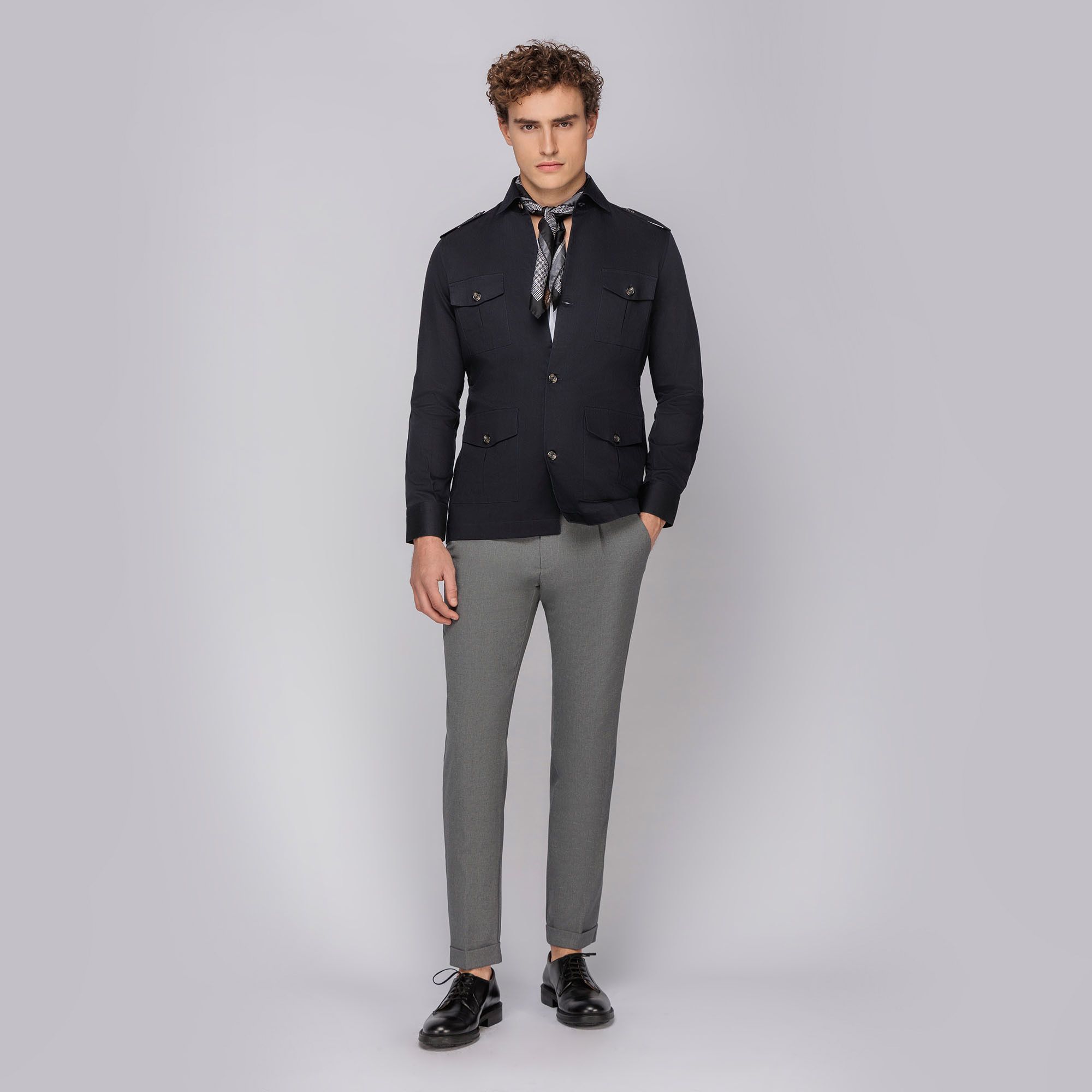 Men's Blue Safari Jacket