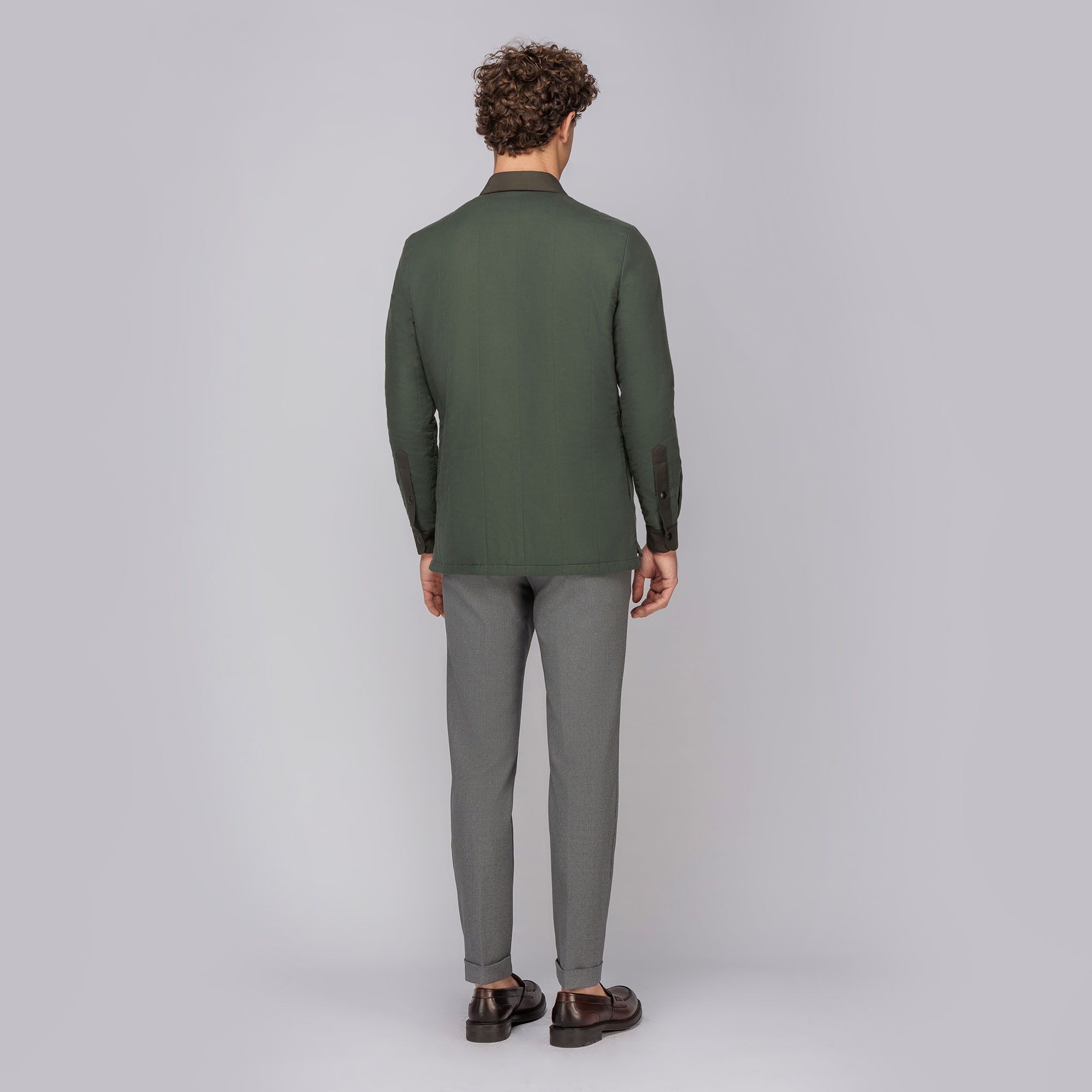 Men's Olive Overshirt Jacket