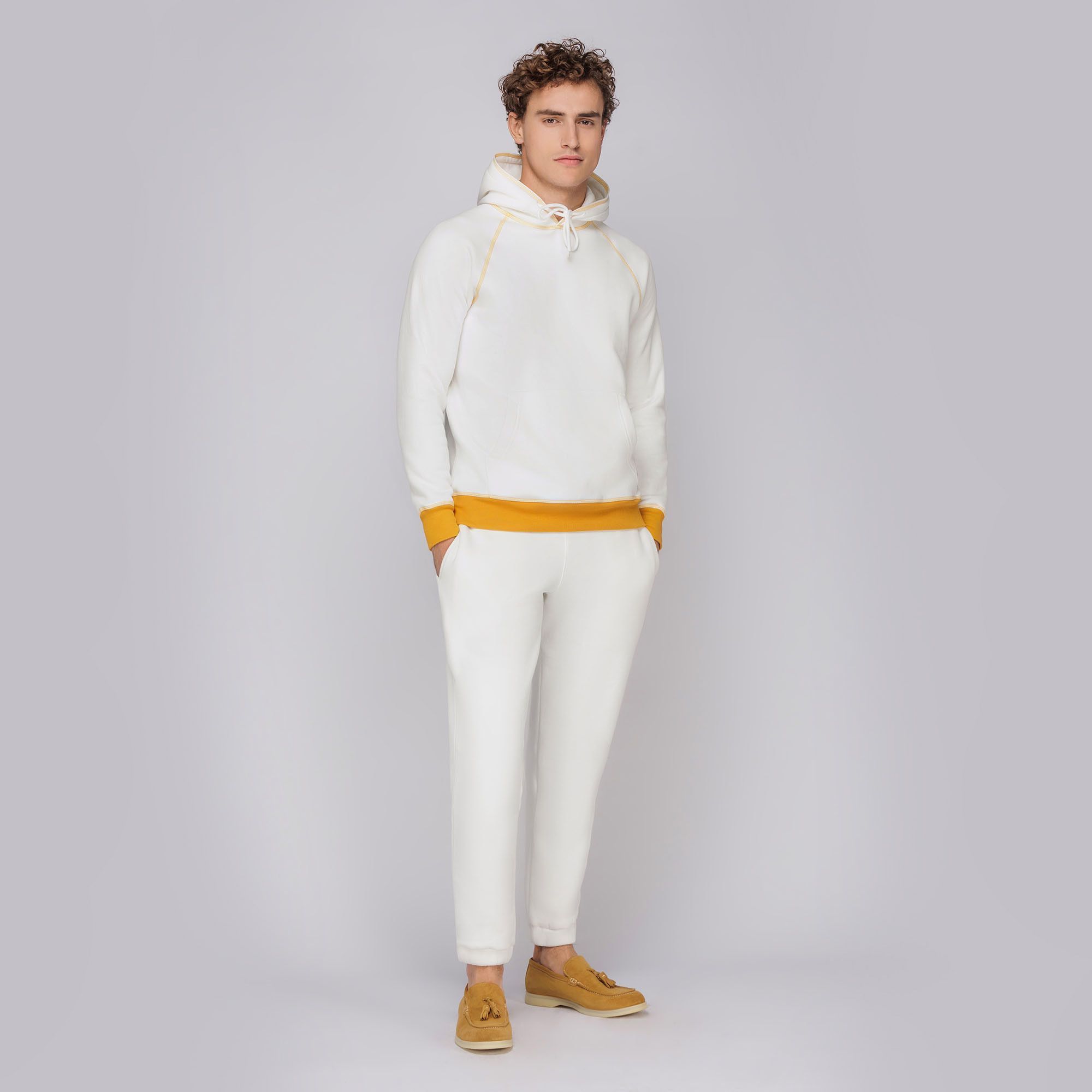 Men's Hoodie Sweatshirt Off White